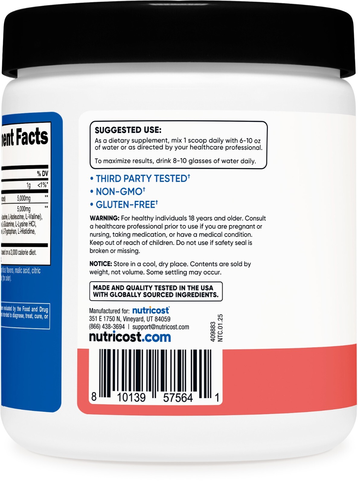 Nutricost Creatine + Aminos 30 Servings (Watermelon Flavored)