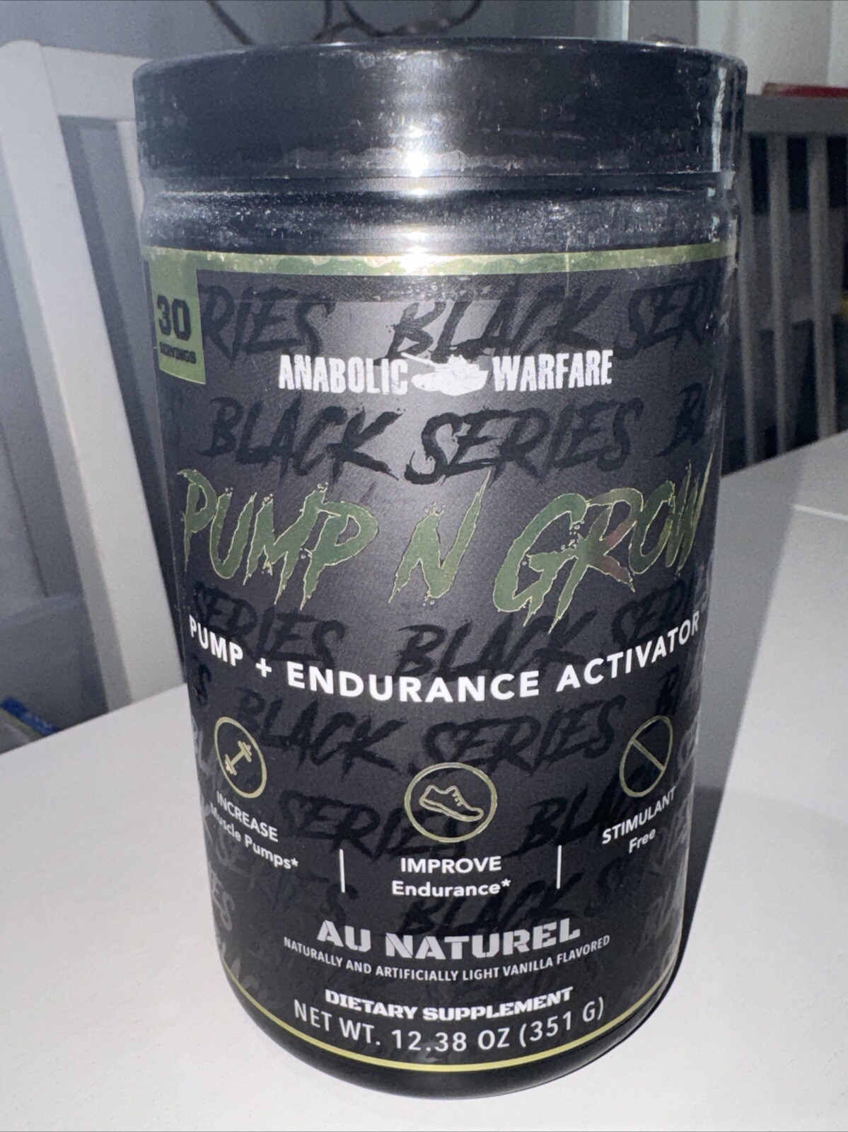 Anabolic Warfare Pump-N-Grow Muscle Pump +ensurance Activador (au Naturel 351g)
