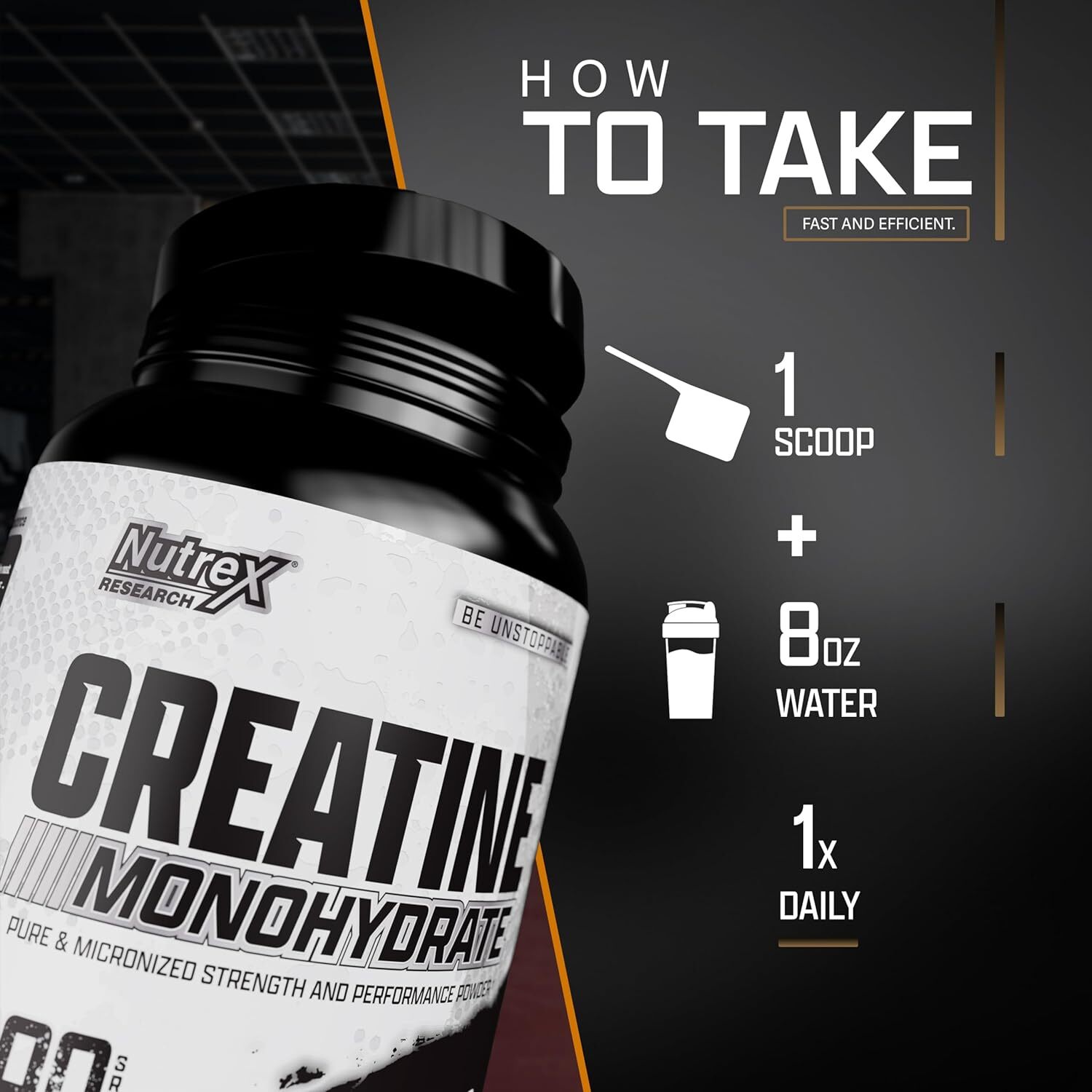 Nutrex CREATINE Monohydrate Powder Micronized Unflavored 200 Servings 1000 Grams