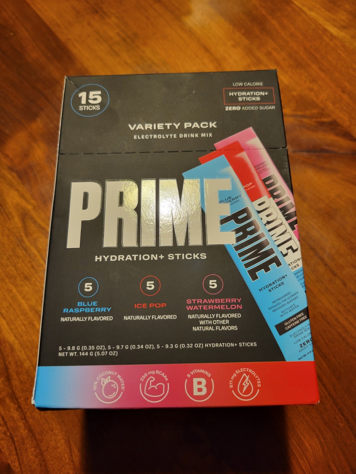 Prime Hydration Variety Pack 8 Boxs 120 Strawberry Watermelon Rasberry Ice Pop