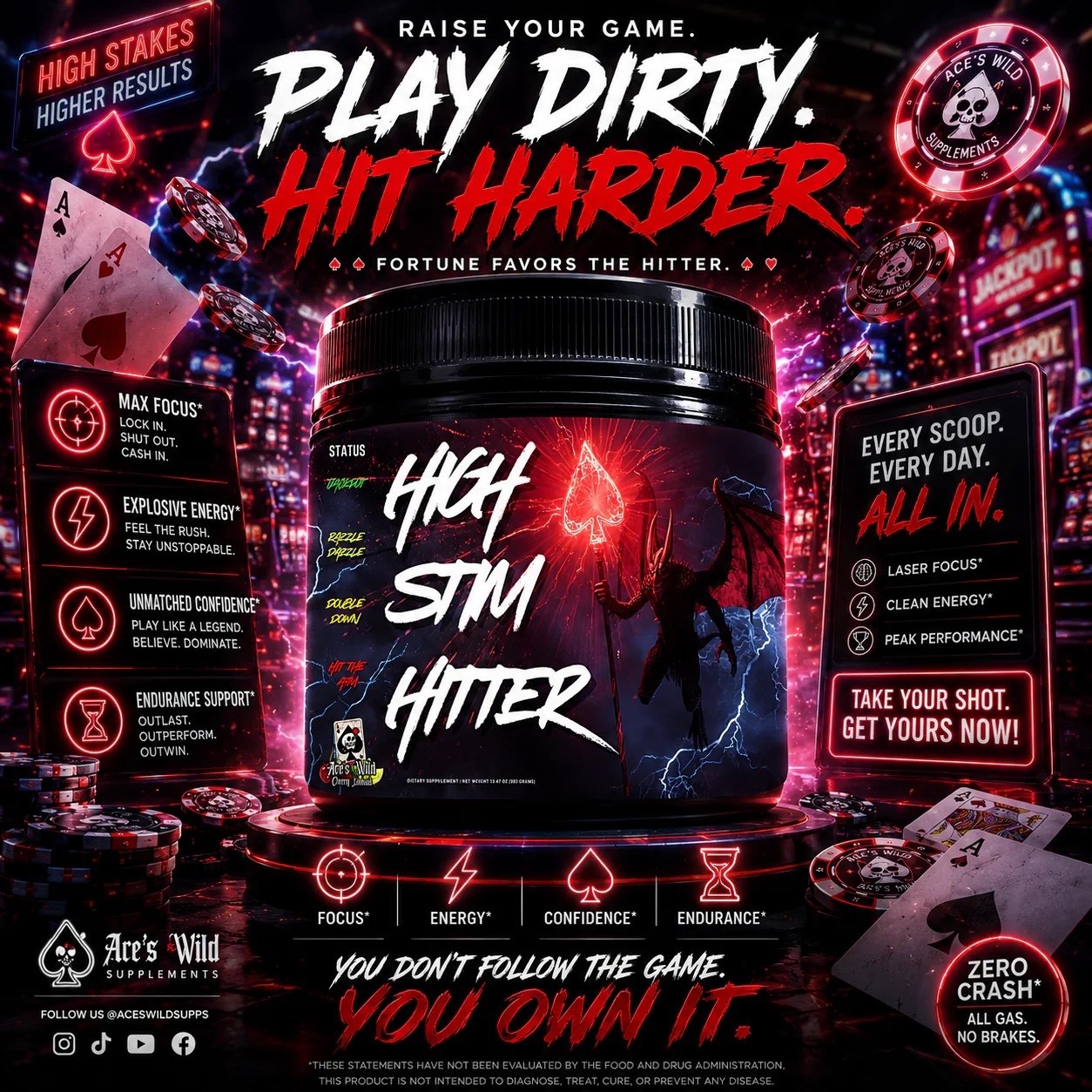 High Stim Hitter Extreme Pre-Workout Project M x High Stim Ace