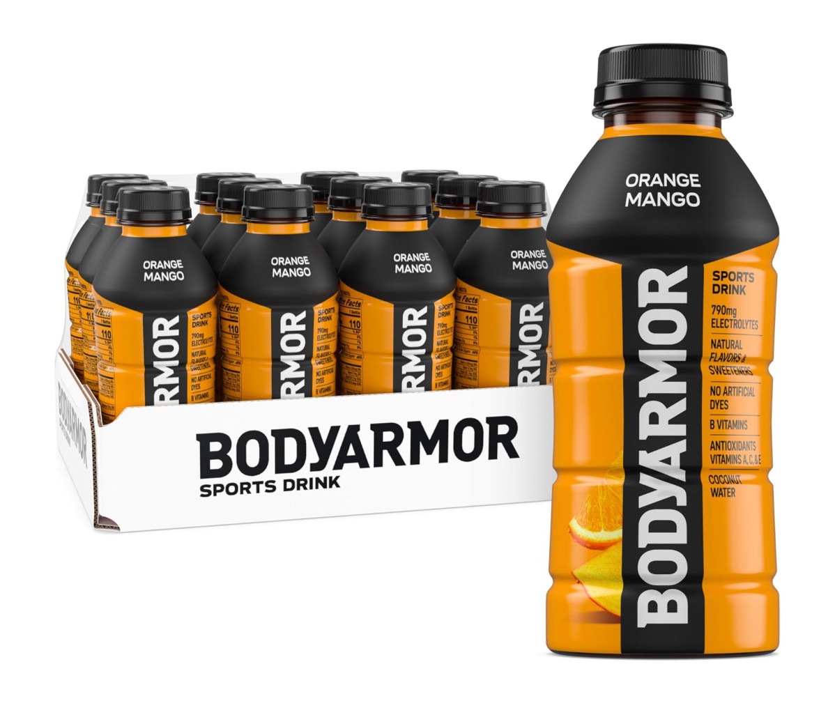 BODYARMOR Sports Drink, Orange Mango, Electrolyte Drink Hydration, 16 Fl Oz Bott