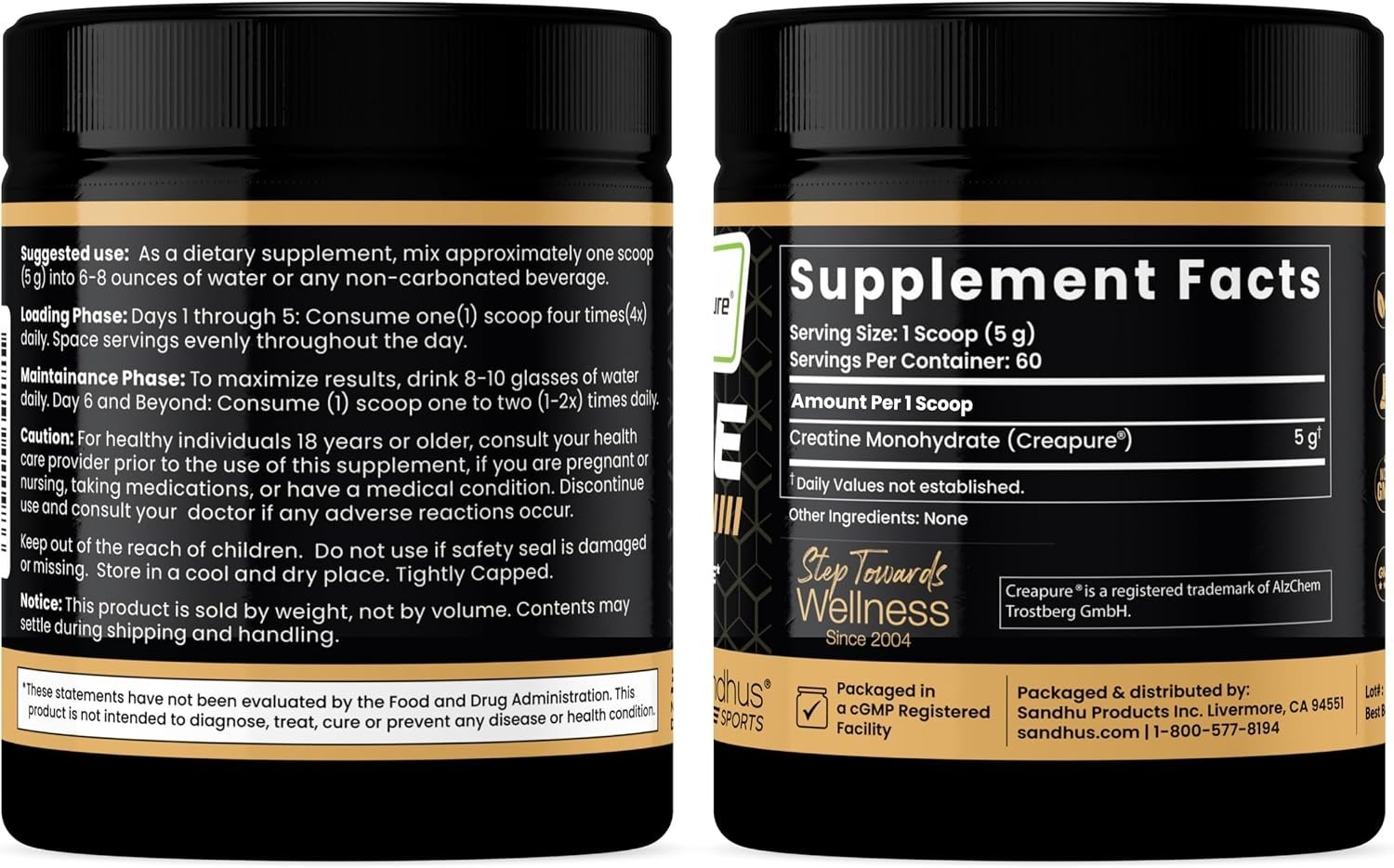 Creapure German Creatine Monohydrate Powder Supplements for Men & Women, Unfl…
