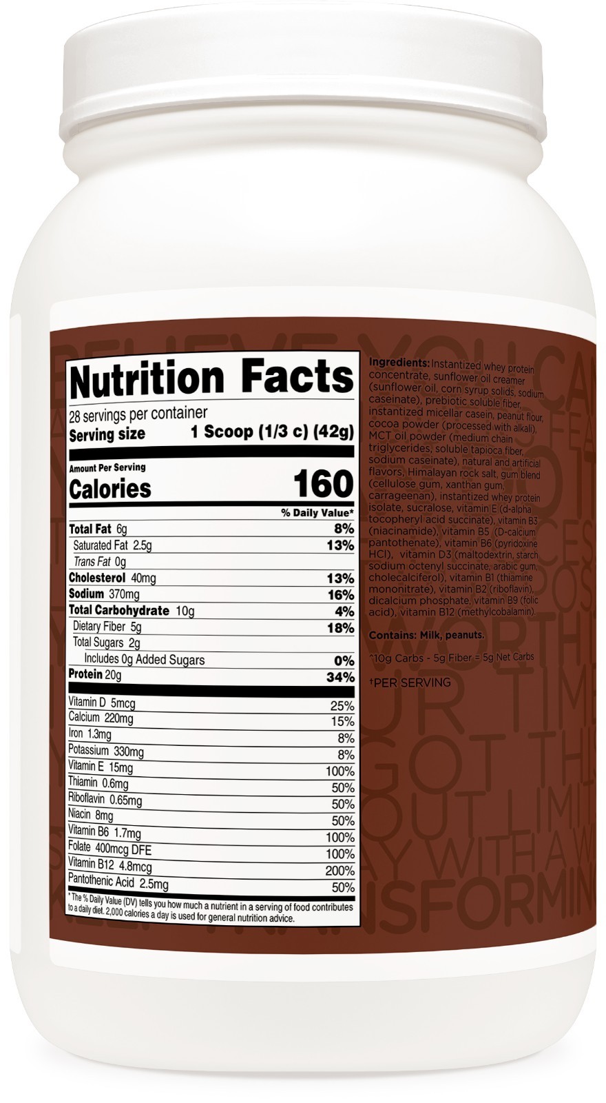 TransformHQ Meal Replacement Shake Powder 28 Servings (Chocolate Peanut Butter)