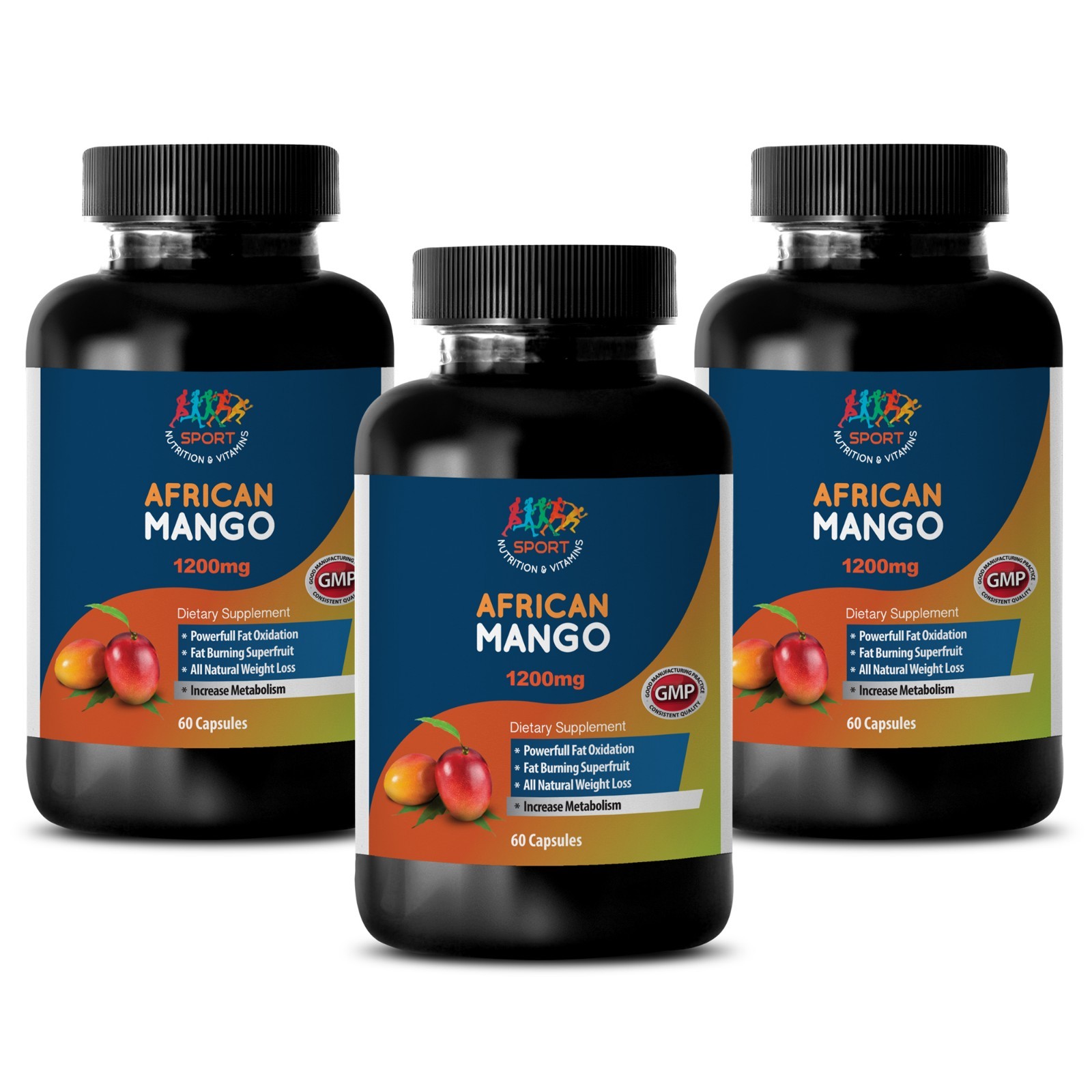 African Mango – Natural Fat Burner – Weight Loss Pill – 3 Bottles-180 Capsules