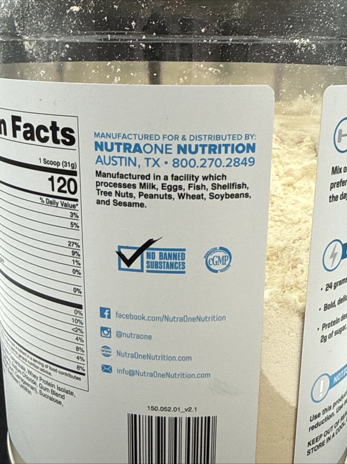 NutraOne ProteinOne Whey Protein Promote Recovery and Build Muscle with a Shake