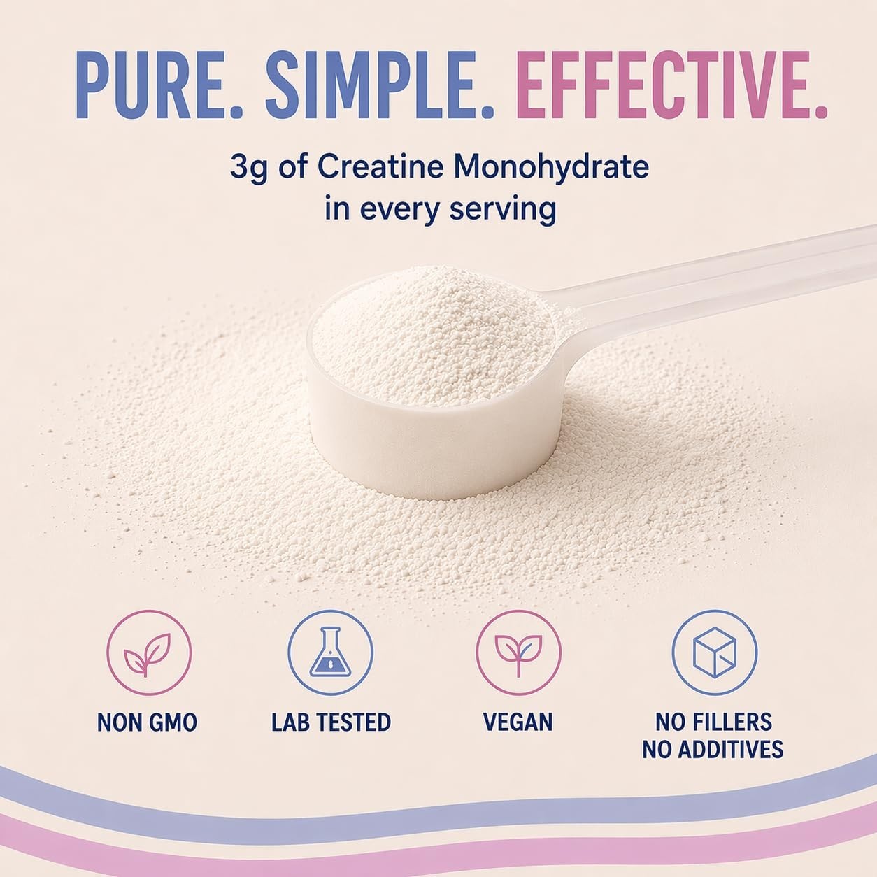 Vegan Creatine Monohydrate Powder for Women – 3g per Serving, Muscle Support, 70