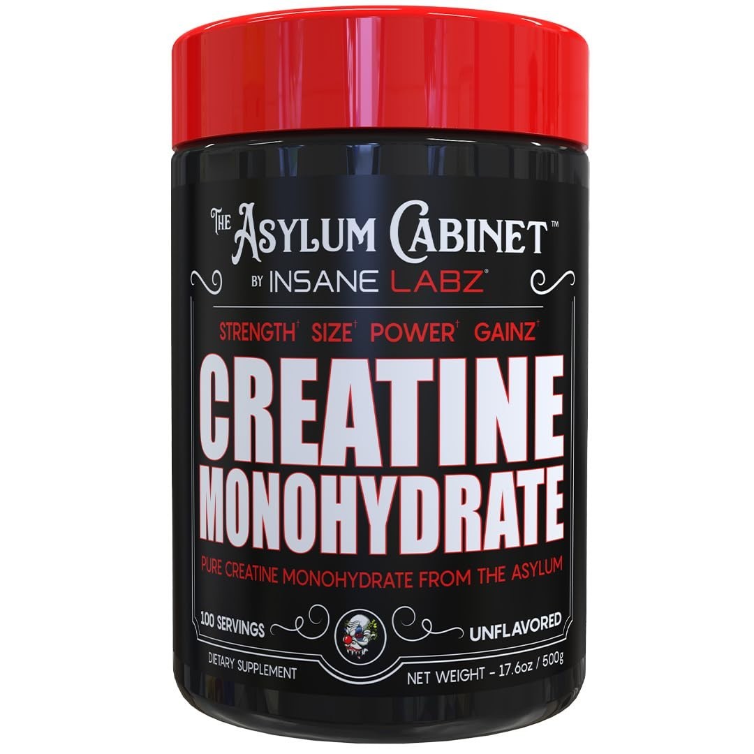 Unflavored Creatine Monohydrate Powder – 100 Servings, Pre/Post Workout, Strengt