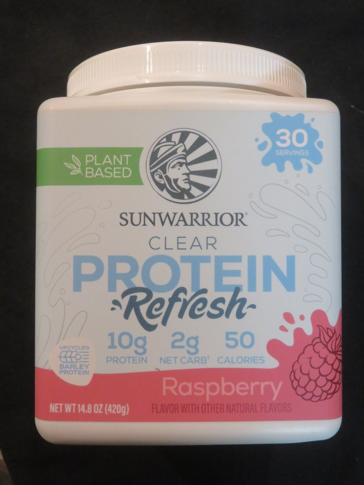 SunWarrior Plant Based Clear Protein Refresh Raspberry 14.8 Oz 30 Servings