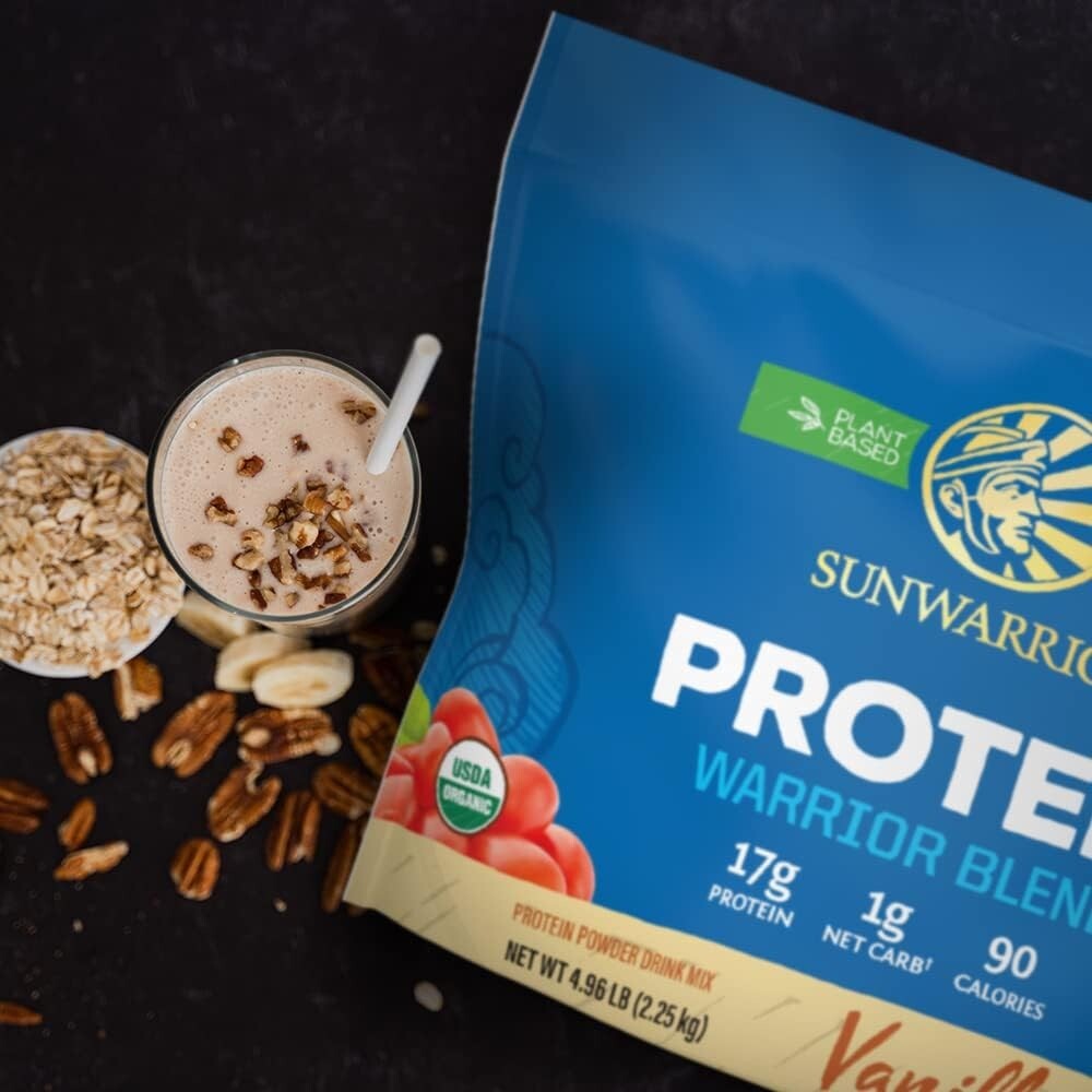Sunwarrior Vegan Organic Protein Powder Plant-Based BCAA Amino Acids 4.96 lb