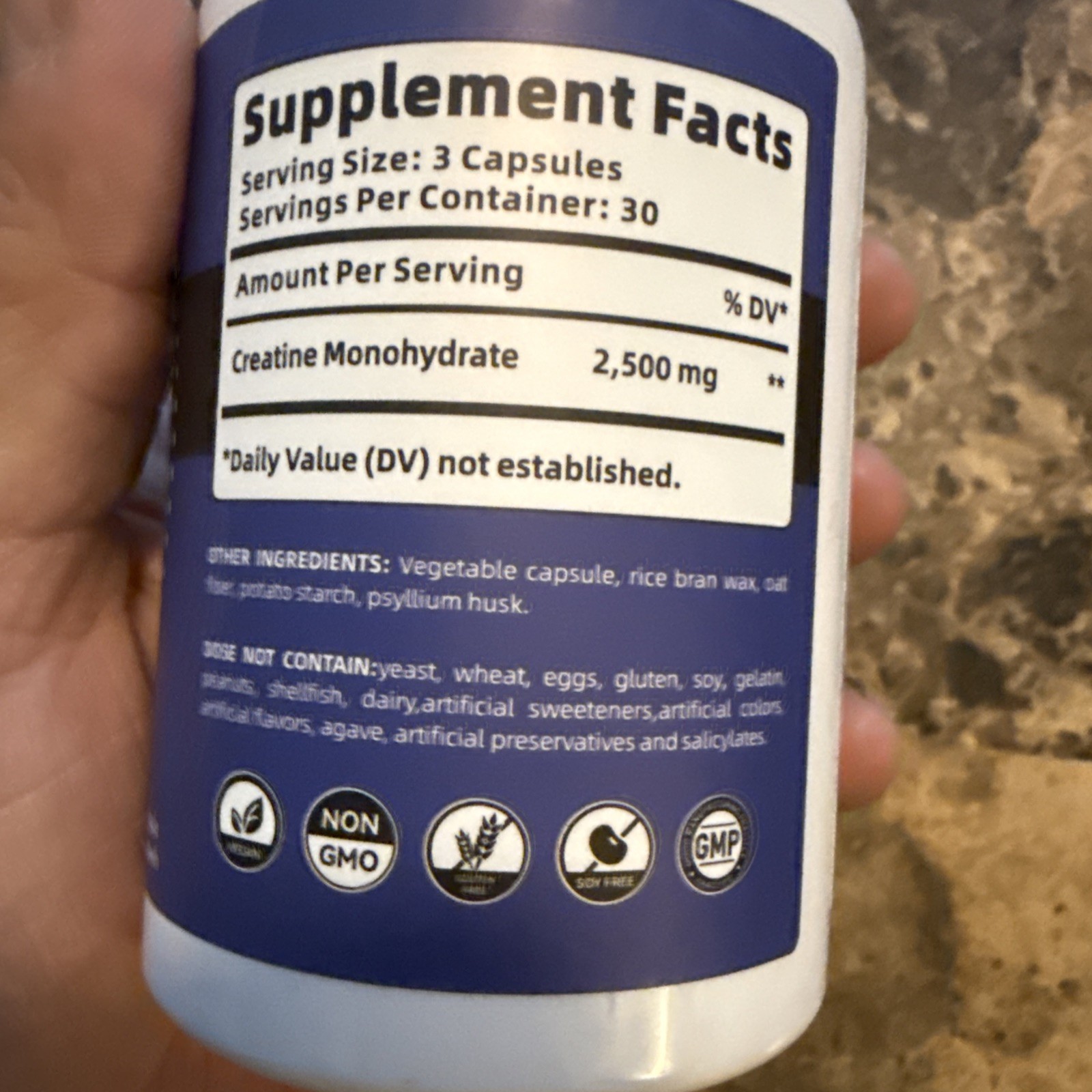 NoavII Creatine Monohydrate Muscle Gain 90 Capsules Exp. 07/2026