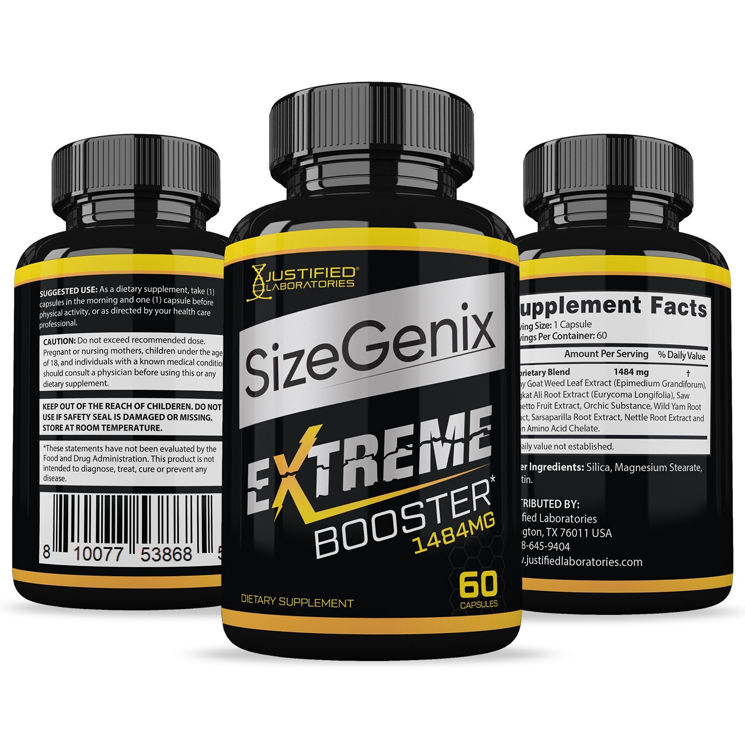 Sizegenix Men’s Health Supplement 1484mg 60 Capsules