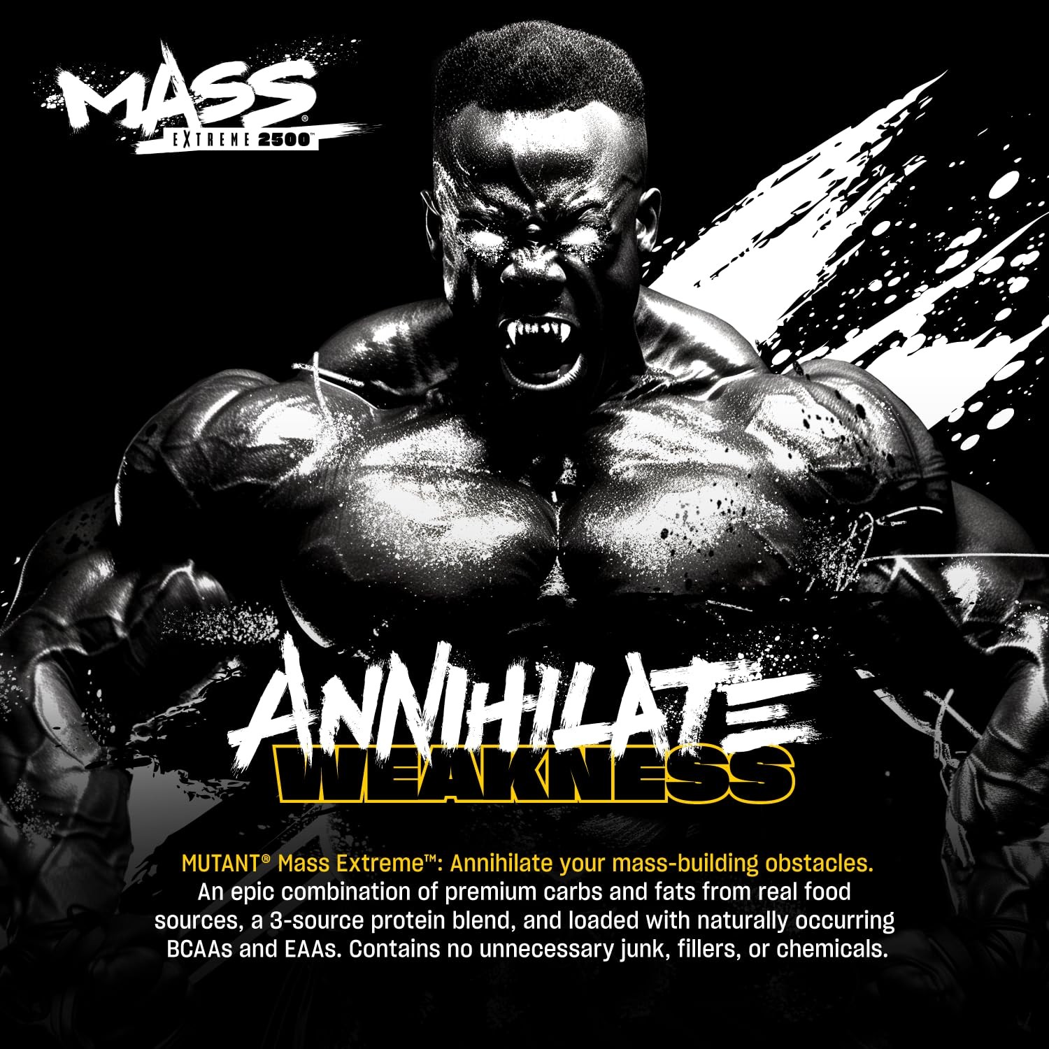 Mutant Mass Extreme 2500 – High Calorie Gainer Whey 12 Pound (Pack of 1)