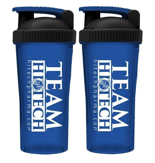 Hi-Tech Pharma Team Protein Powder Mixing Shaker Bottle 25 oz – 2 Pack