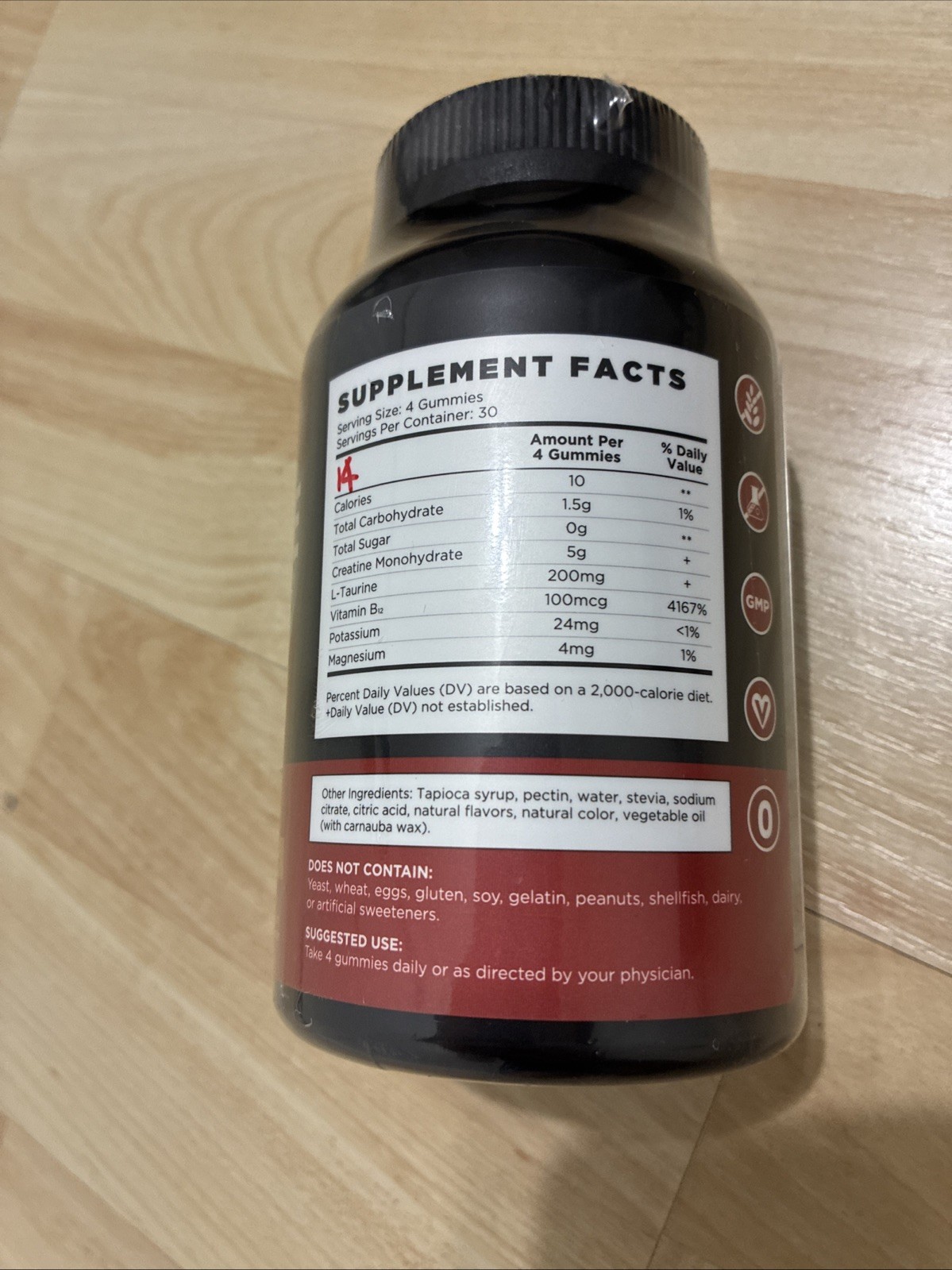 DR.BIO Creatine Monohydrate Raspberry 120 Count Of Vegan Gummies