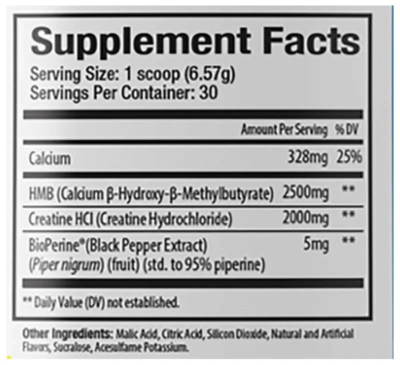 GEC Creatine HCl + HMB plus Bioperine Lean Muscle 30 Servings 6 Flavors New