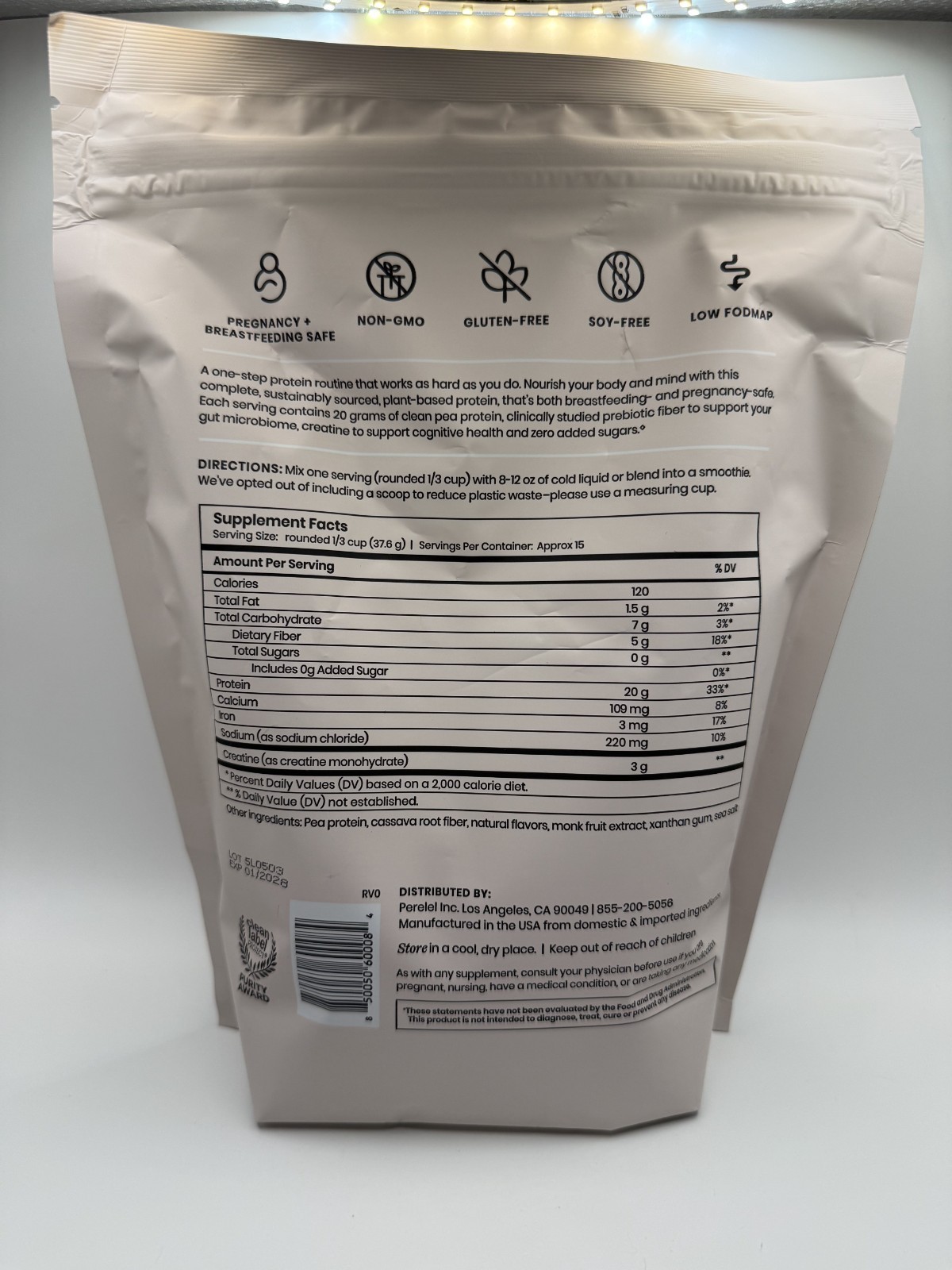 Perelel Triple-Support Protein Creamy Vanilla Flavor 15 Servings 564g – Brandnew