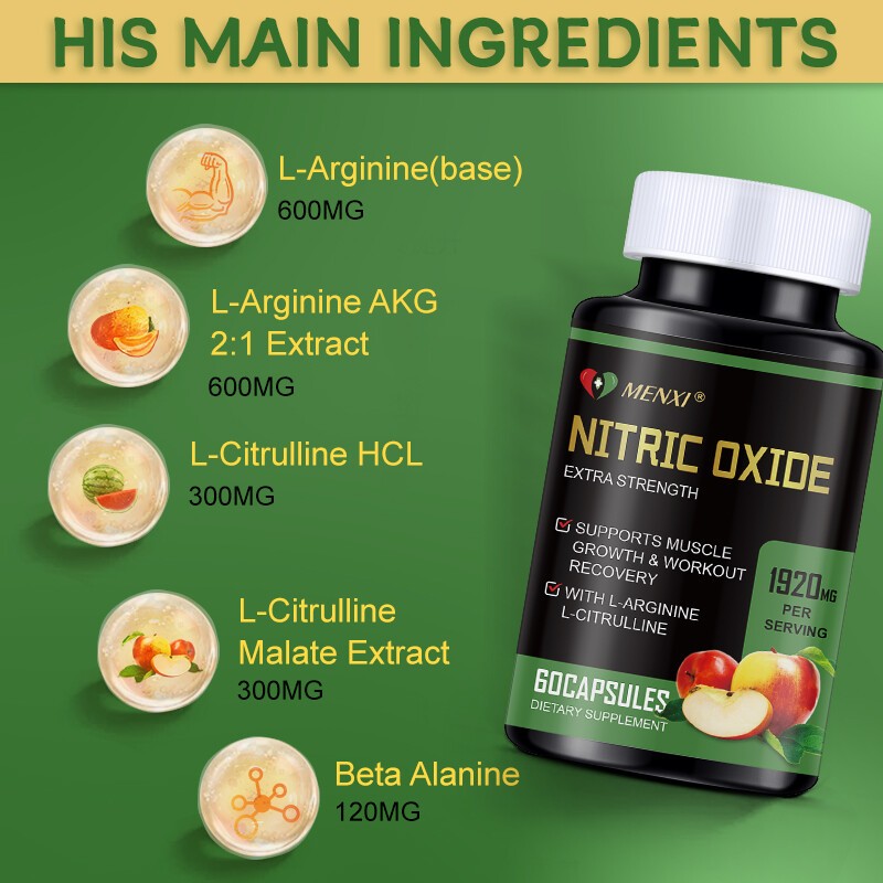 Extra Strength Nitric Oxide & Circulation Booster L-Arginine, L-Citrulline