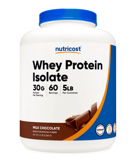 Nutricost Whey Protein Isolate (Chocolate) 5 LBS – Non-GMO & Gluten Free