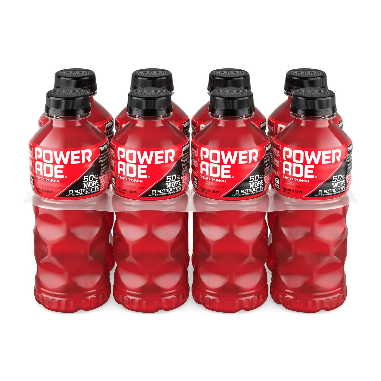 POWERADE Fruit Punch Electrolyte Sports Drink, 20 fl oz, 8 Pack Bottles