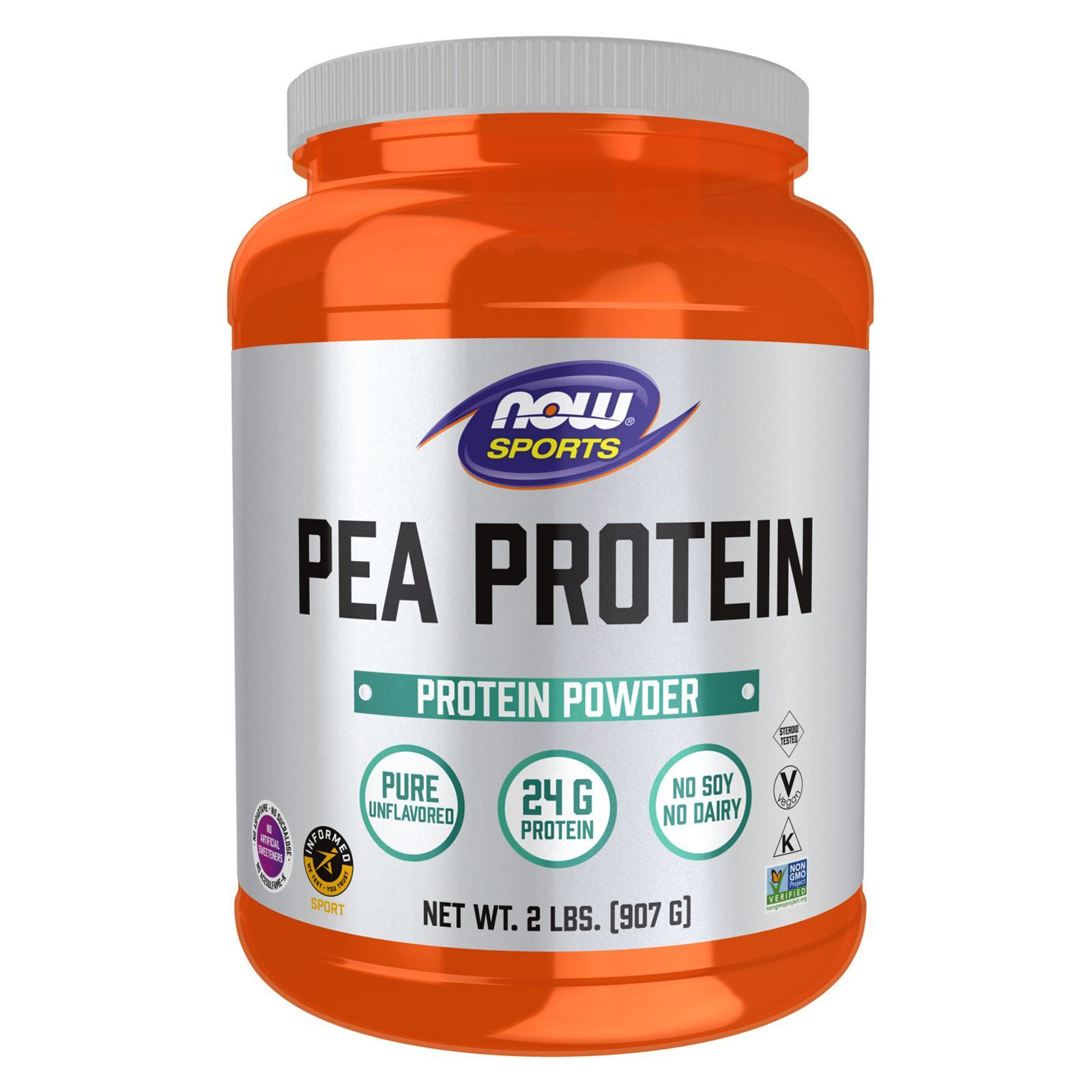 NOW FOODS Pea Protein Pure Unflavored Powder 2 lbs.