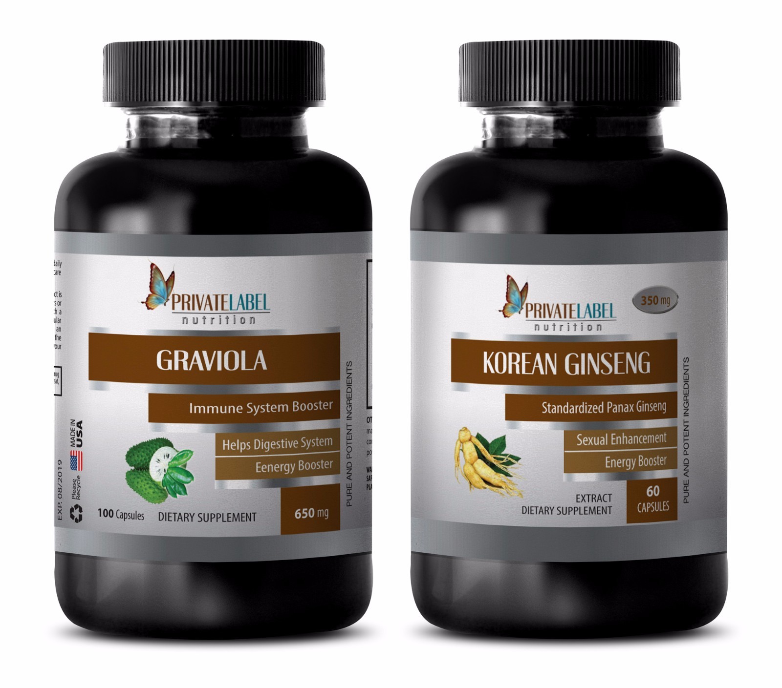 Energy vitamins – GRAVIOLA- KOREAN GINSENG COMBO- ginseng for men