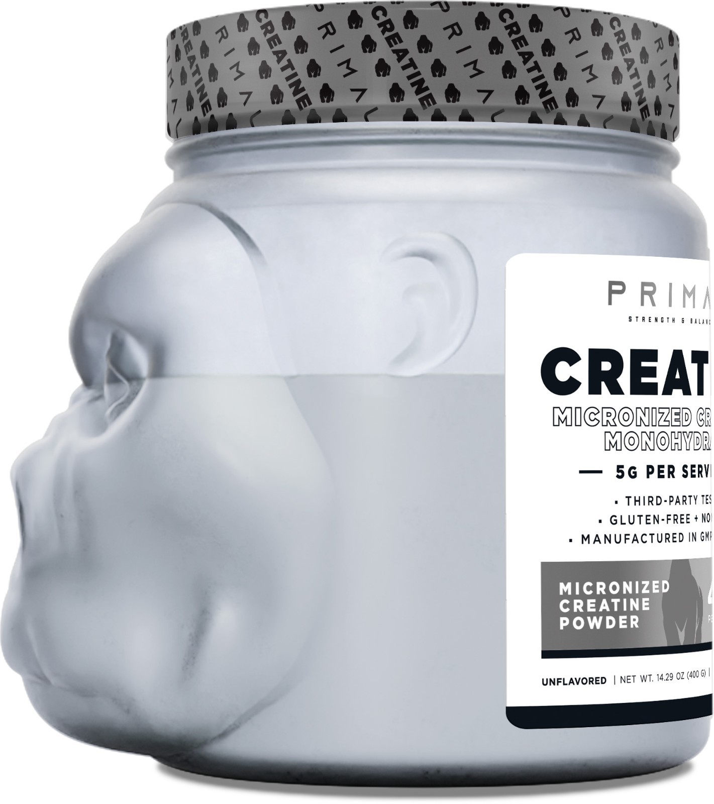 Primal Creatine Monohydrate Powder (400 Grams) (Unflavored) (5g per Serving)