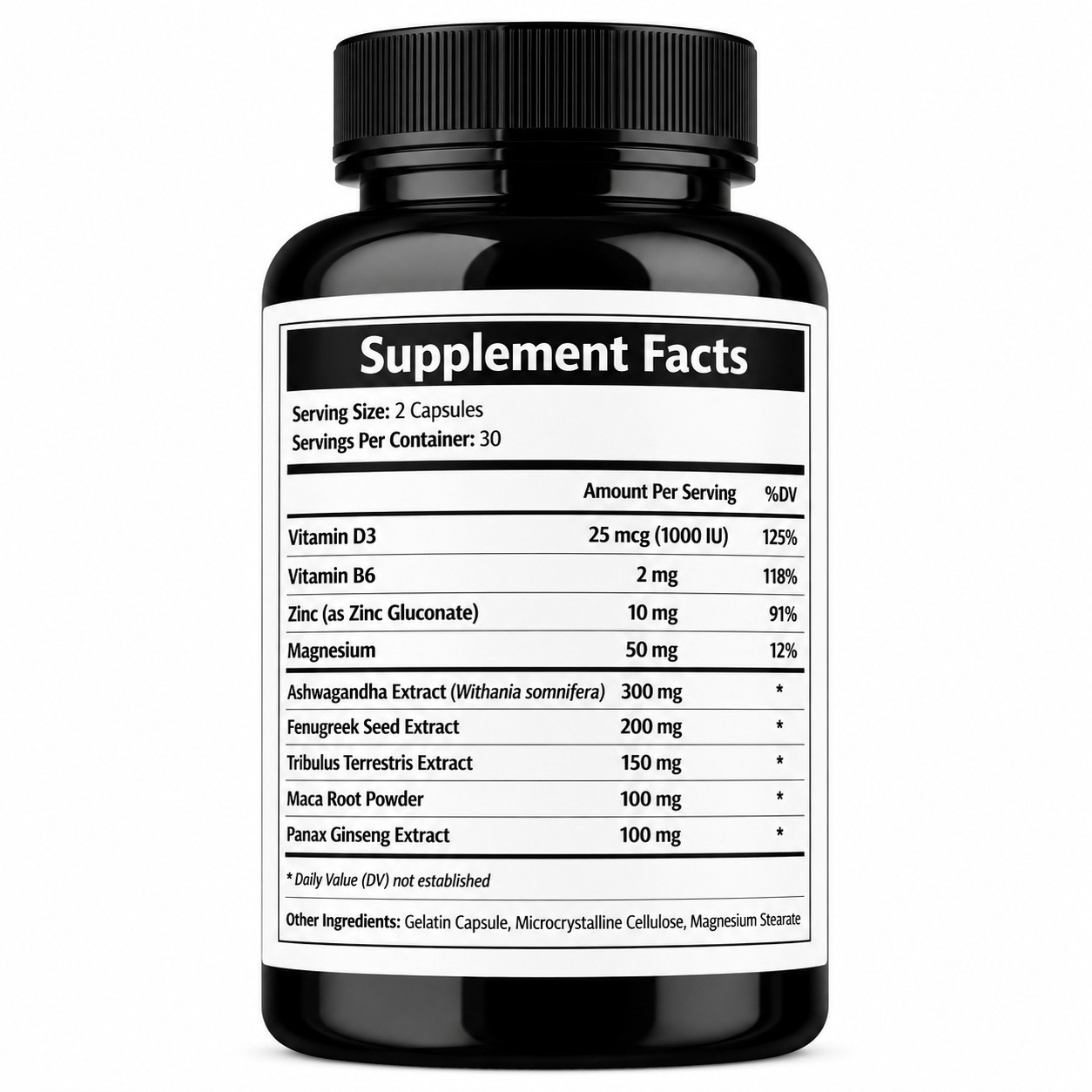 (Pack 2) Male Matrix Pills Size Matrix Male Vitality Support Supplement 120 Caps