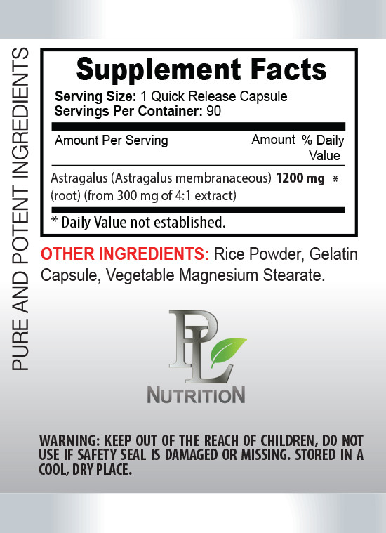 antioxidant formula – ASTRAGALUS ROOT 4:1 EXTRACT – immune system support 1B
