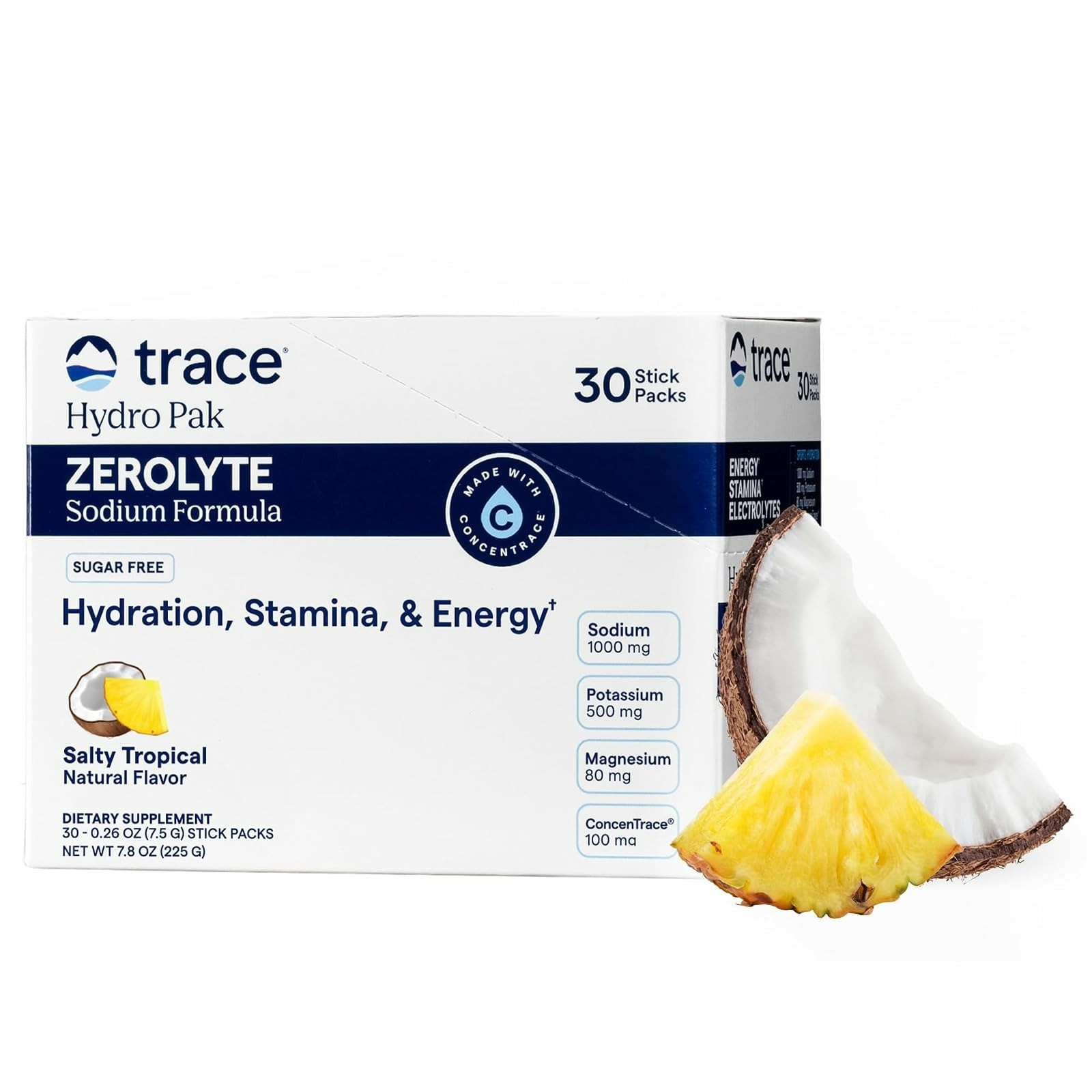 ZeroLyte Electrolyte Drink Mix – Salty Watermelon, 30 Packets