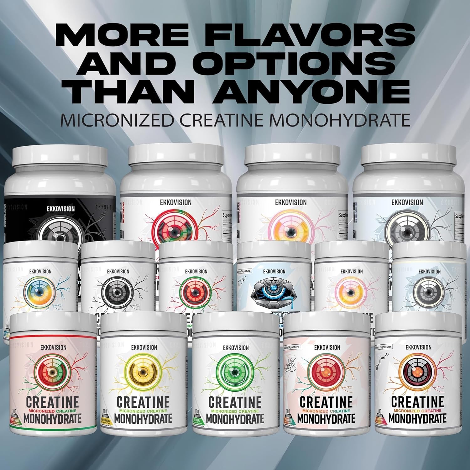 Ekkovision Creatine Monohydrate Powder Micronized Unflavored 100 Servings Pre