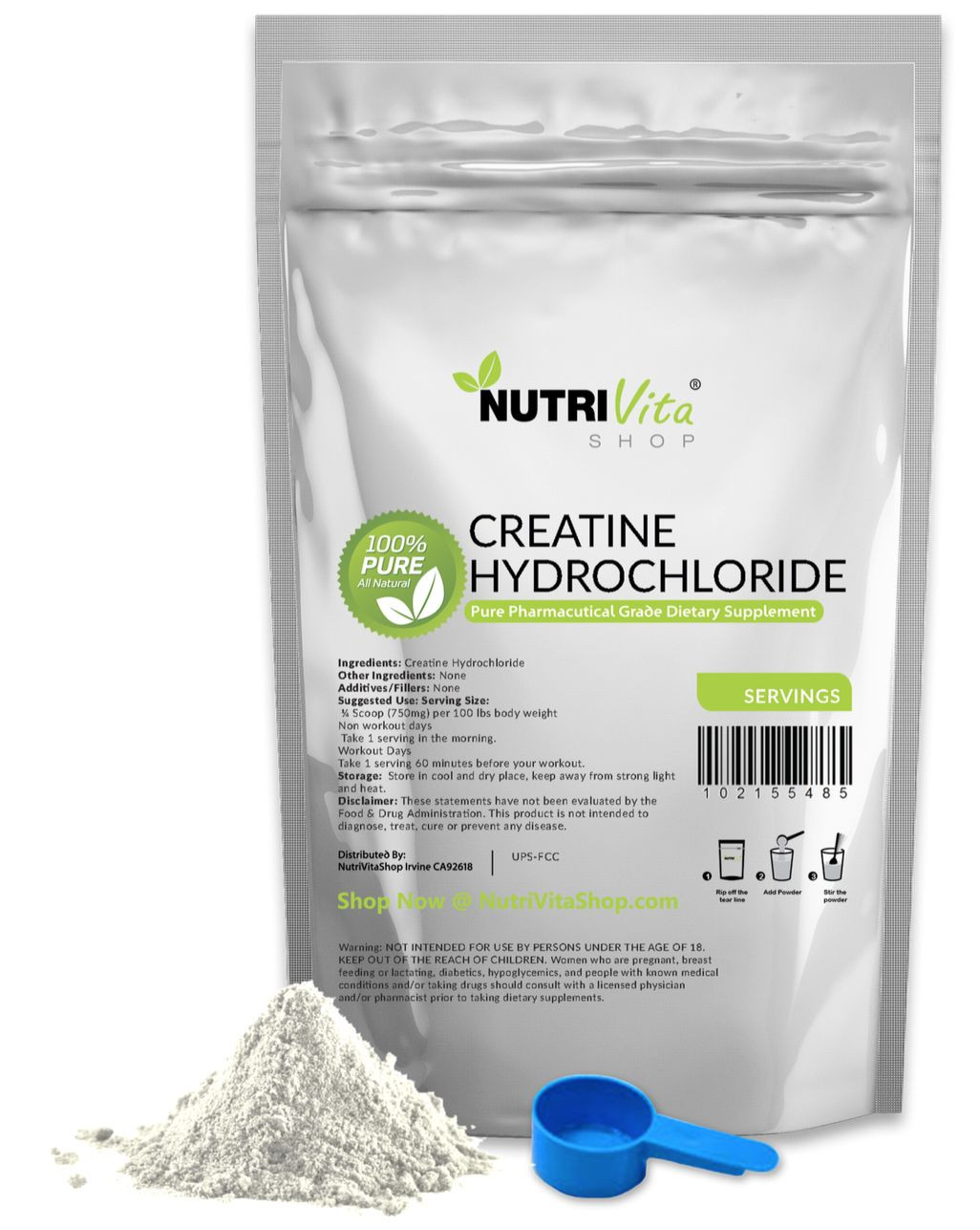 1000g (2.2 lb) NEW CREATINE HYDROCHLORIDE (HCL)