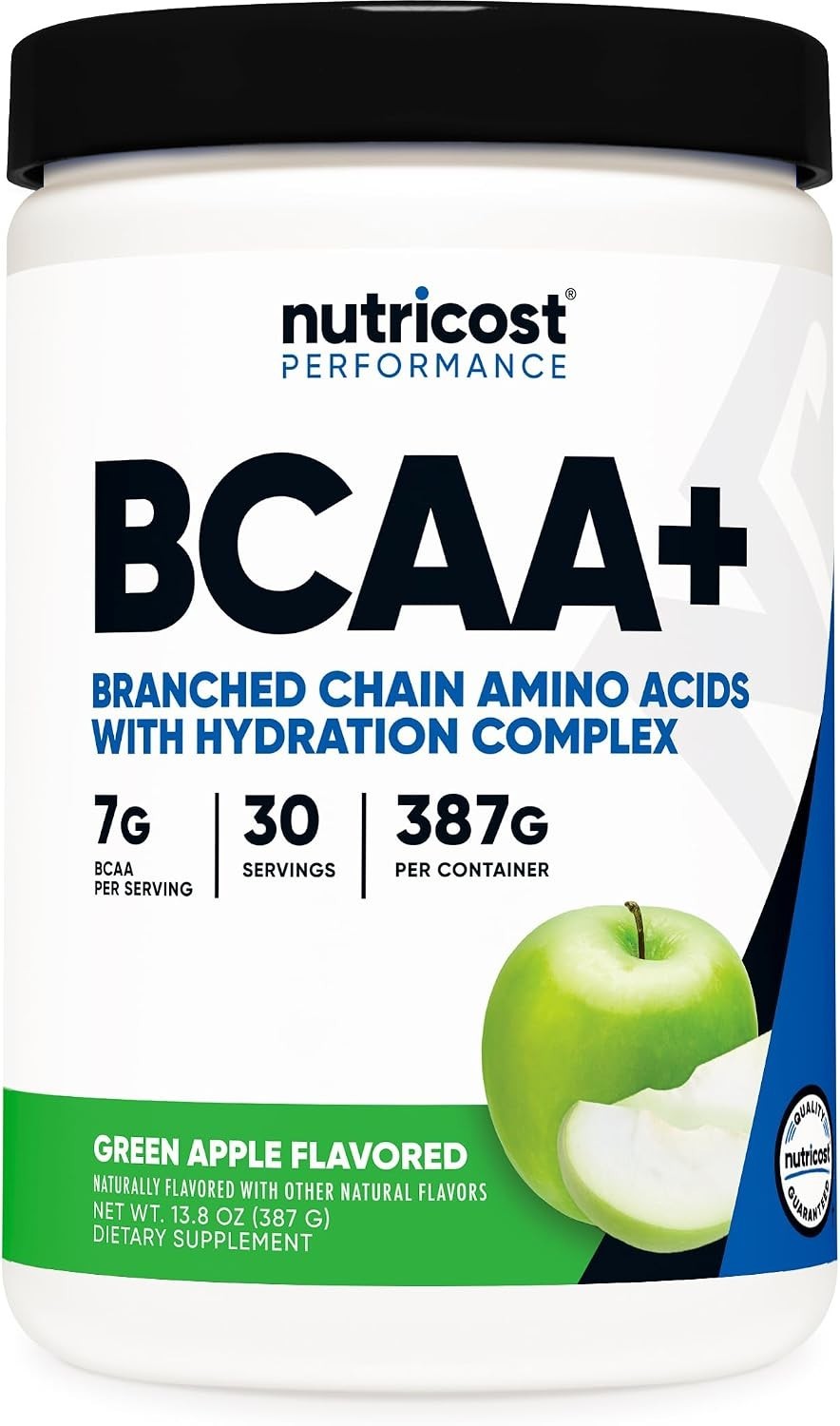 Nutricost BCAA+ Hydration Powder (Green Apple) 30 Servings