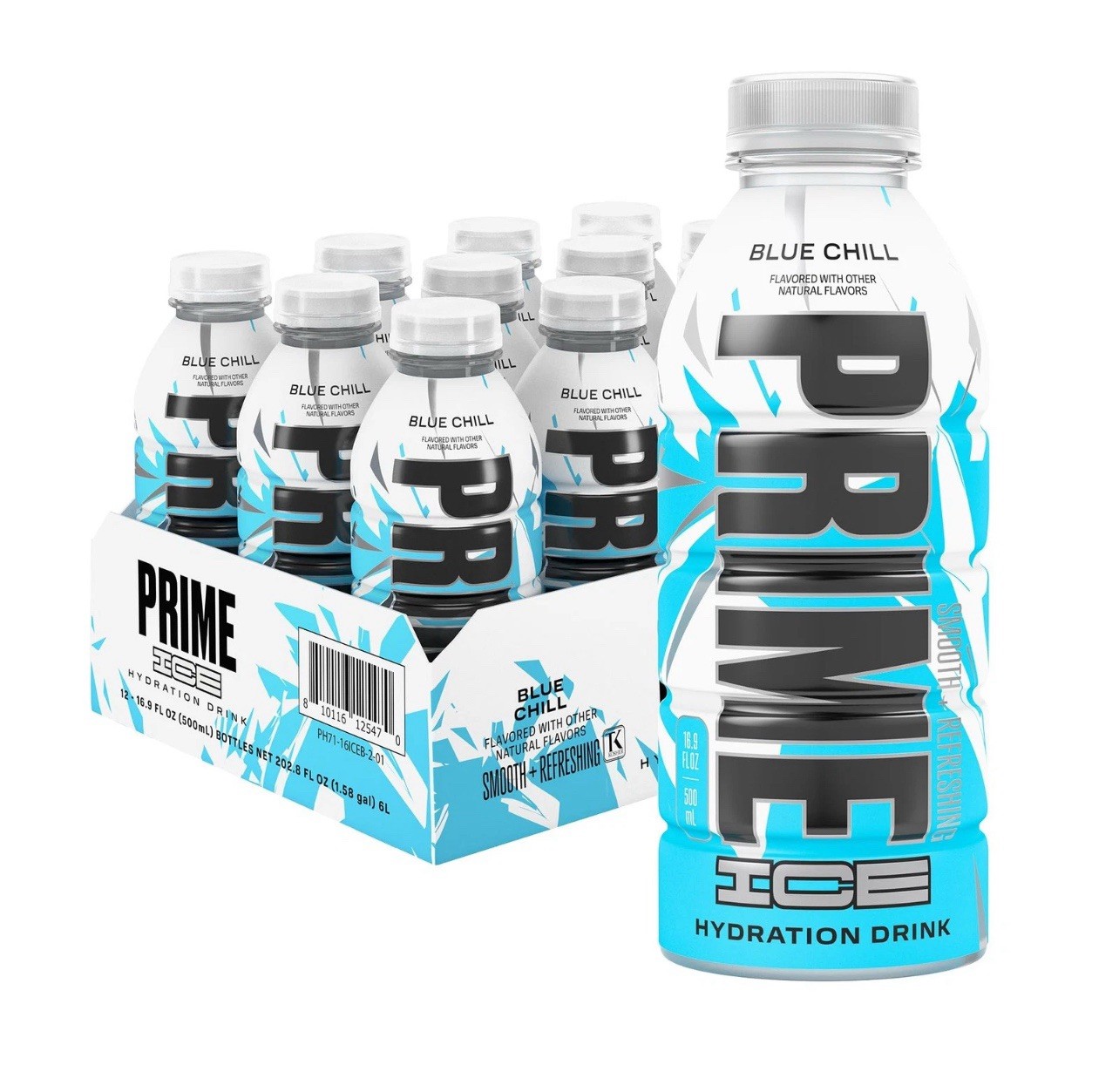 PRIME ICE Hydration Drink 16.9oz Pack of 12 Zero Sugar Electrolyte Beverage New
