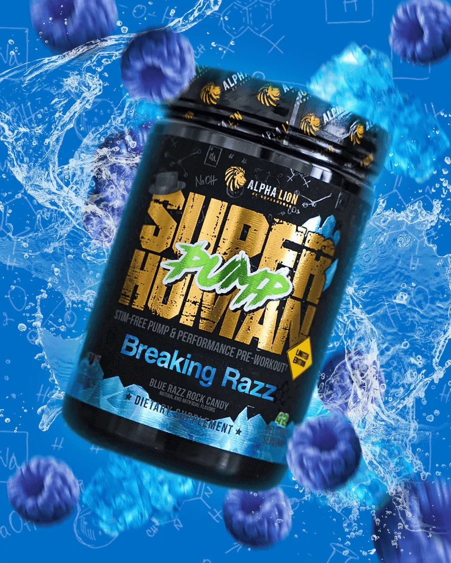 Alpha Lion Super Human Pump Stim Free Nitric Oxide Formula 42 Scoops 3 Flavors