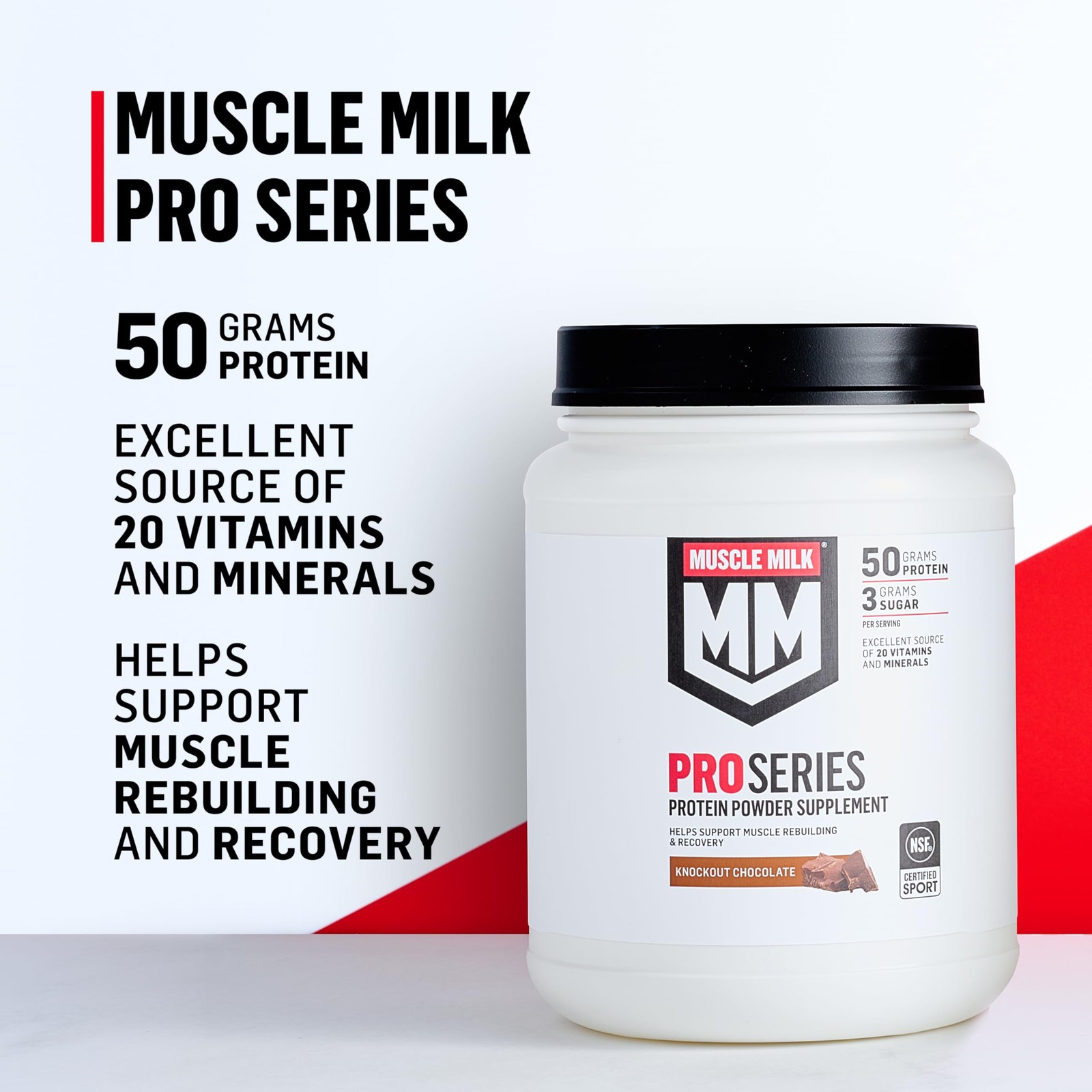 Muscle Milk Pro Series Protein Powder 2 Pound (Pack of 1), Strawberry