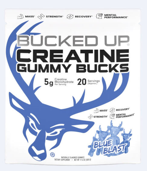 BUCKED UP CREATINE GUMMY BUCKS BLUE BLAST 17.6 OZ 04/2027