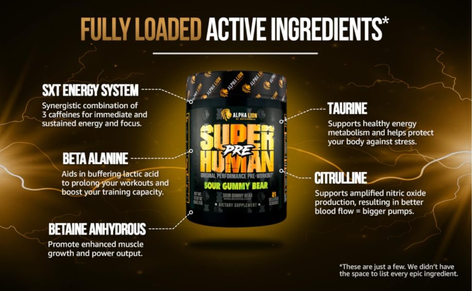 Alpha-Lion SUPERHUMAN PRE-WORK 12 oz (21 Serv) Berry Melon Breeze BEST BY 10/26