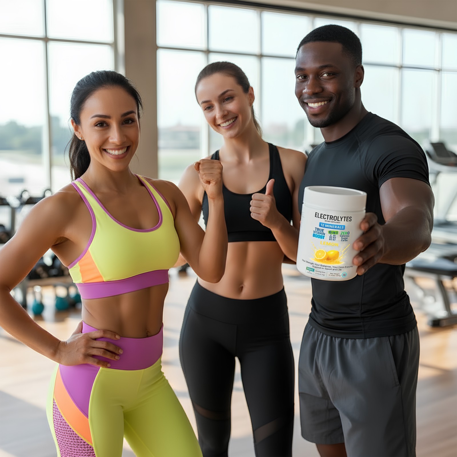Electrolyte Complex Hydration Powder | 12 Minerals + 6 Vitamins | Lemon Flavor
