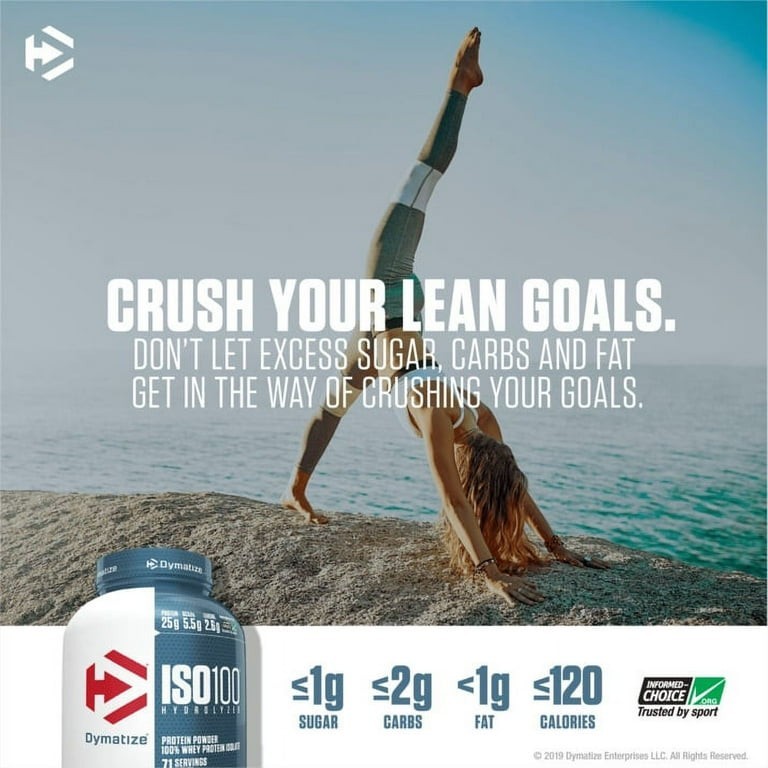 Dymatize ISO100 Hydrolyzed Whey Isolate Powder Vanilla 21.2 oz