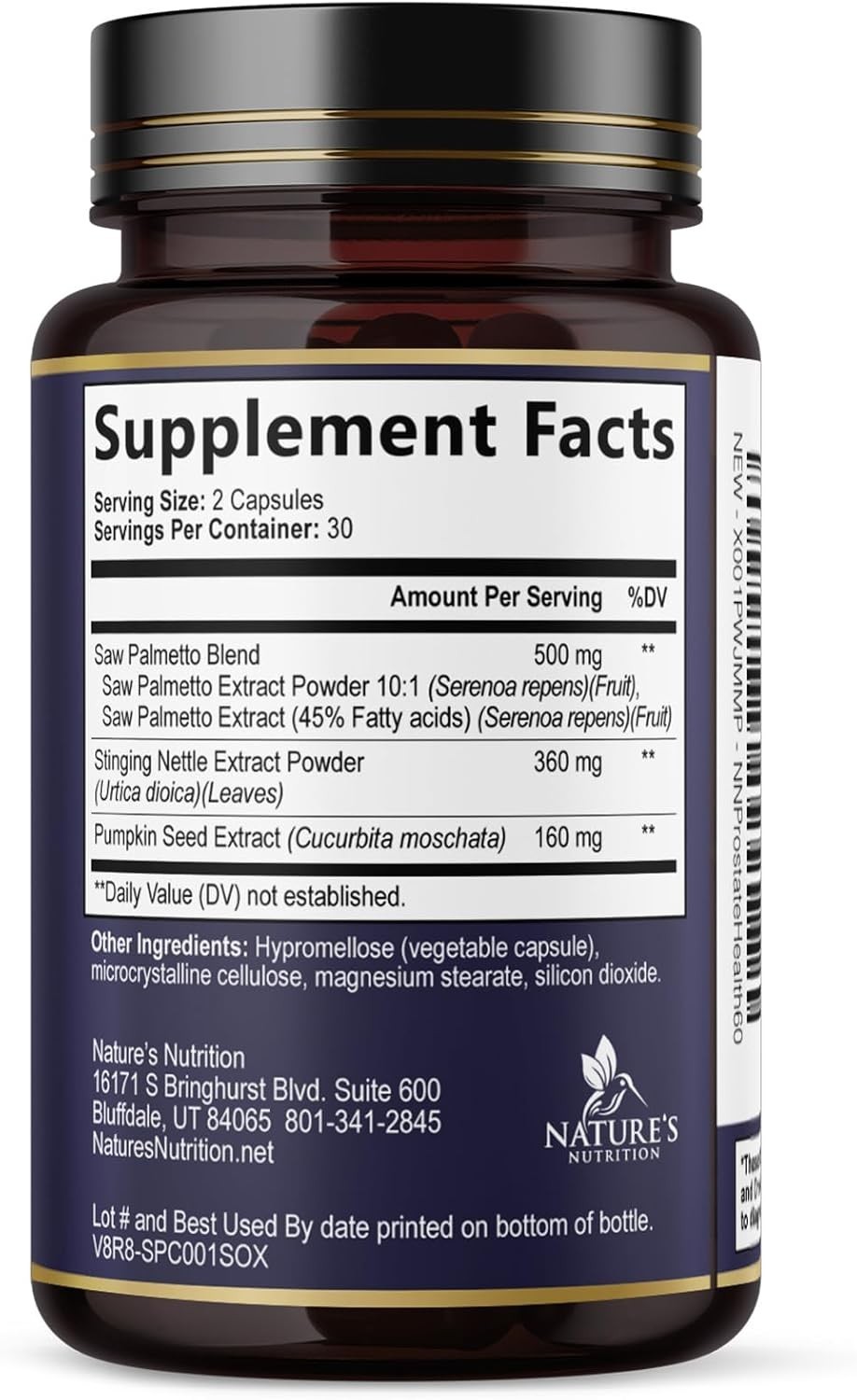 Prostate Health Supplements for Men – 3X Strength with Saw Palmetto Blend Stingi