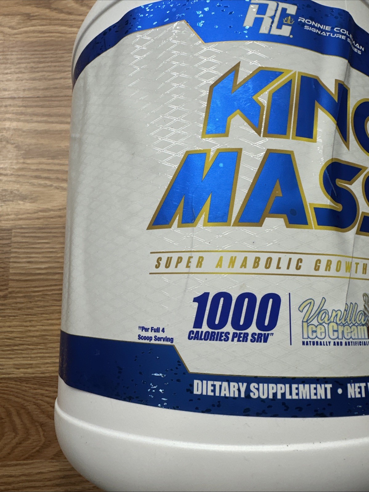 KING MASS XL 6LB Vanilla Ice Cream 44 Ronnie Coleman Weight Gainer Exp:8/28