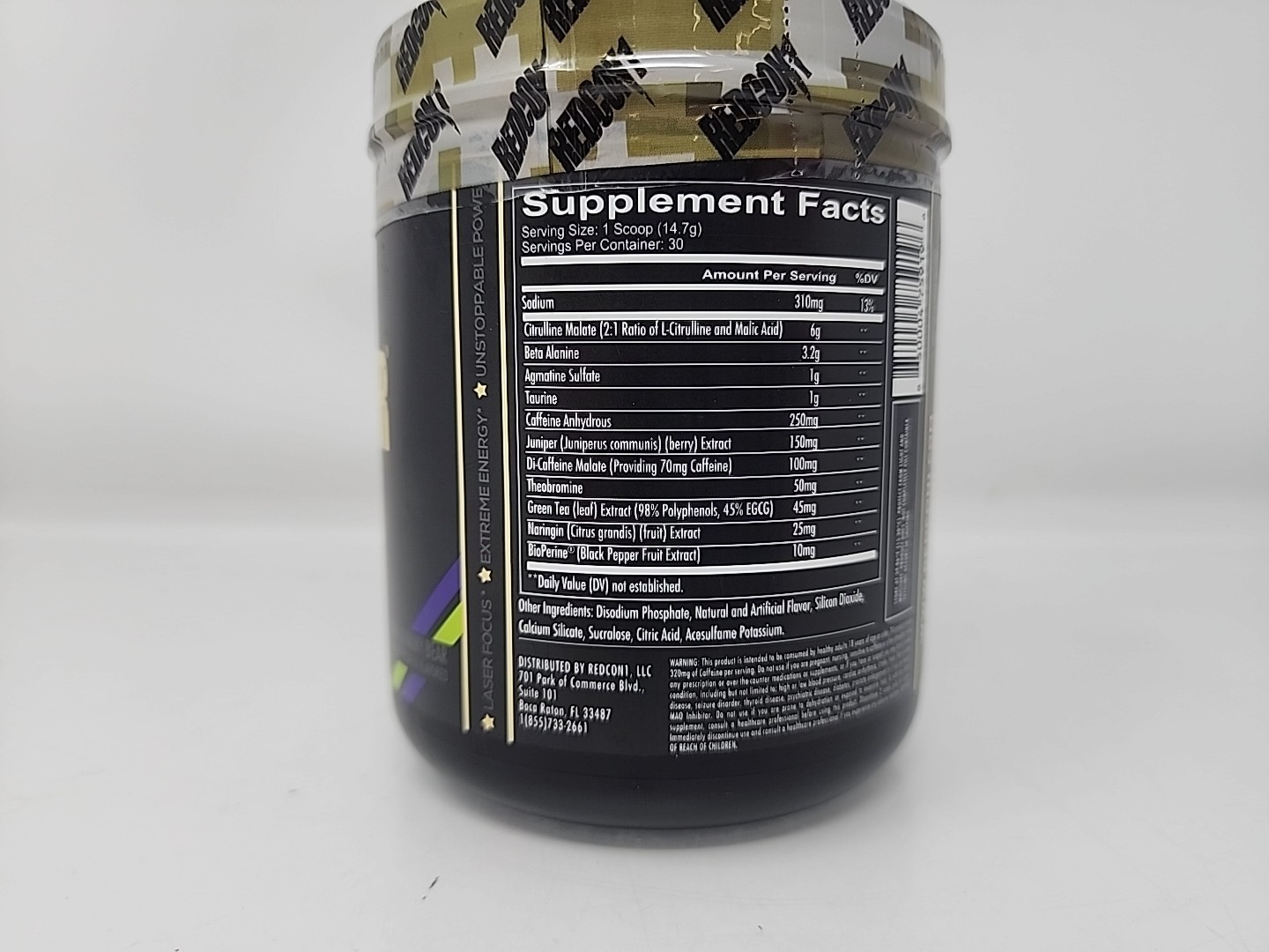 Redcon1 Total War Preworkout 30 Serving Powder Redcon Sour Gummy Exp 10/26
