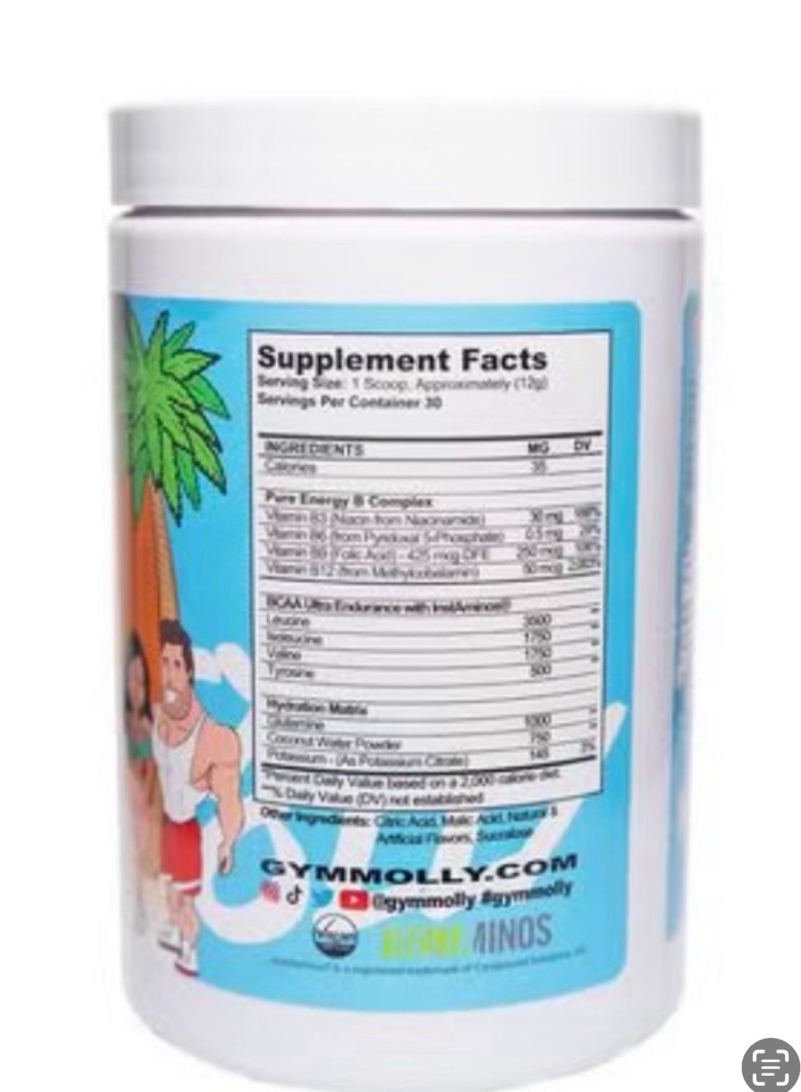 Gym molly After Party Blue Raspberry Lemonade Exp05/26-7grams Bcaa + Electrolyte