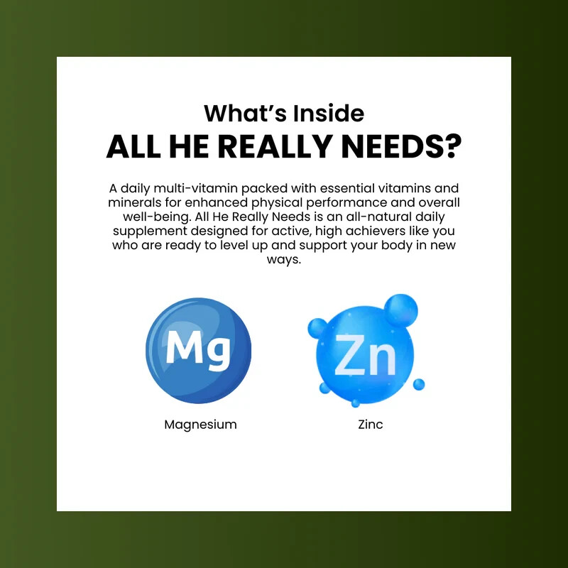 Multivitamin for Men’s Health Support Biohacking ALL HE REALLY NEEDS EXP 05/2026