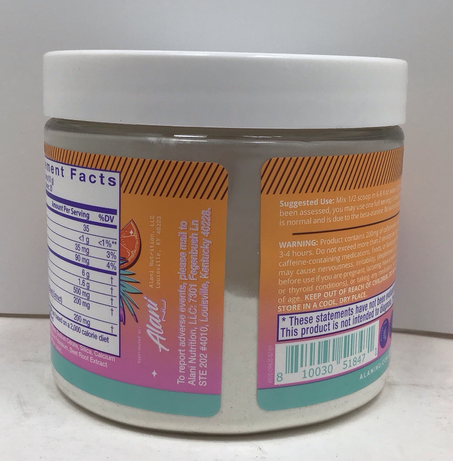 2X ALANI NU PRE-WORKOUT ORANGE KISS 20 SERVINGS EACH EXP 05/2027+ SEALED