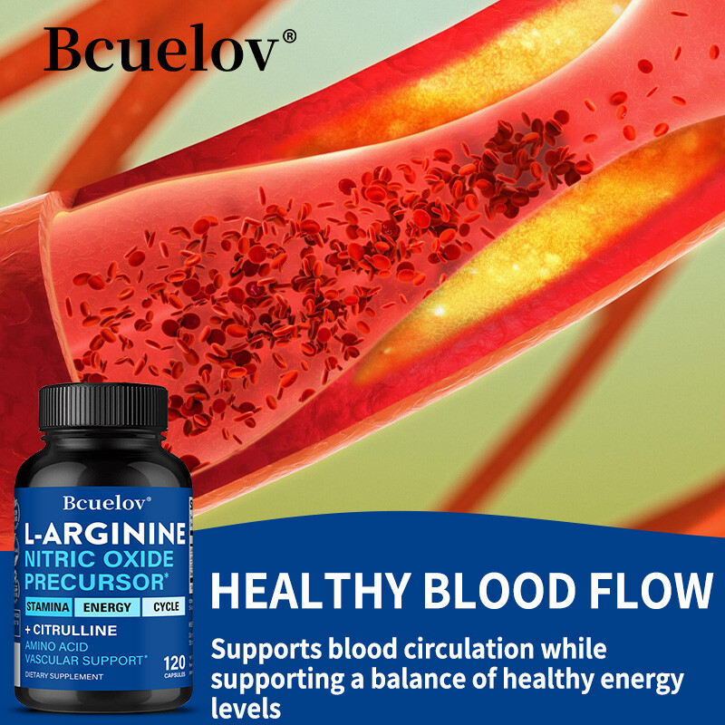 L-Arginine + L-Citrulline Extra Strength Nitric Oxide & Circulation Boost