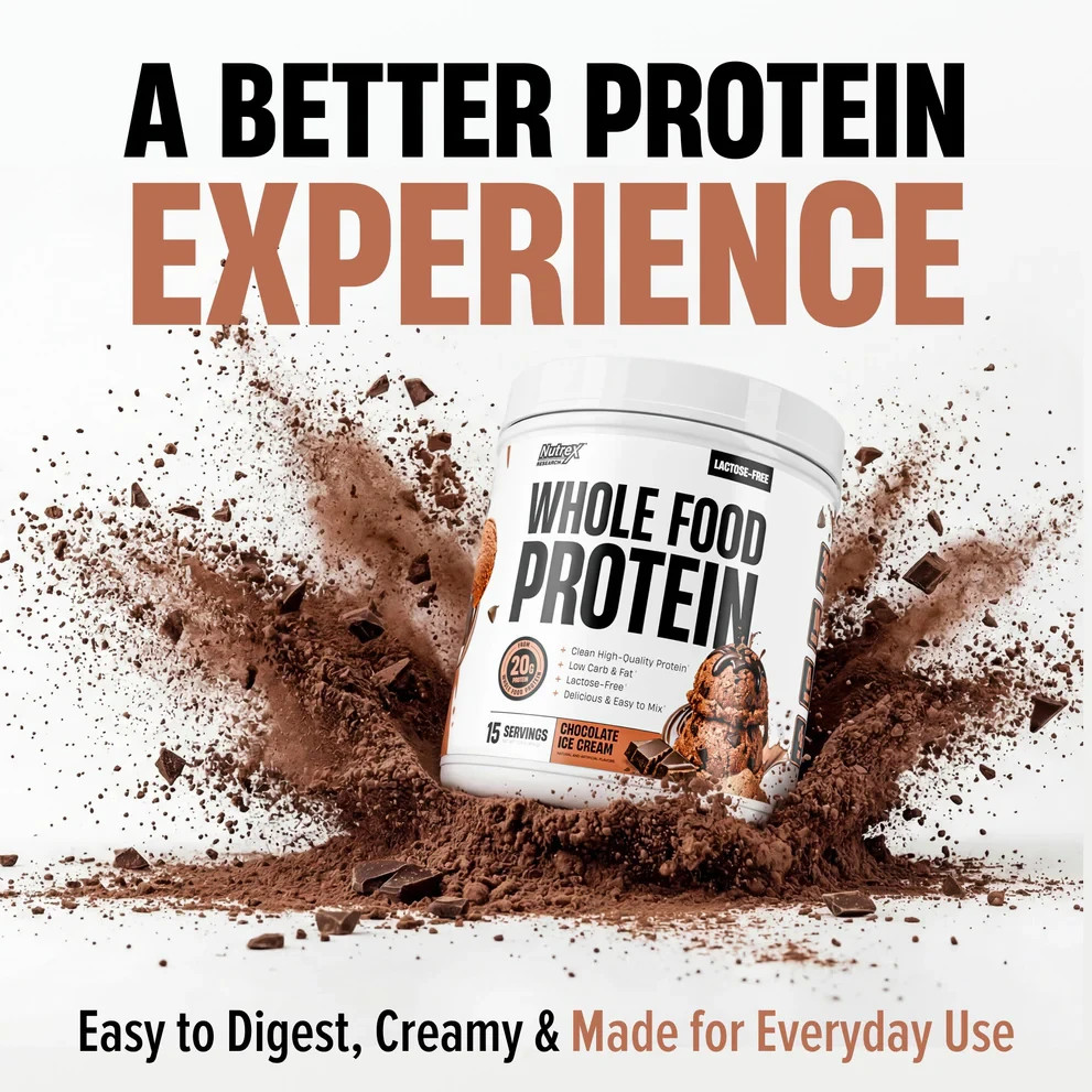 Nutrex – Whole Food Protein Chocolate Ice Cream 15srv