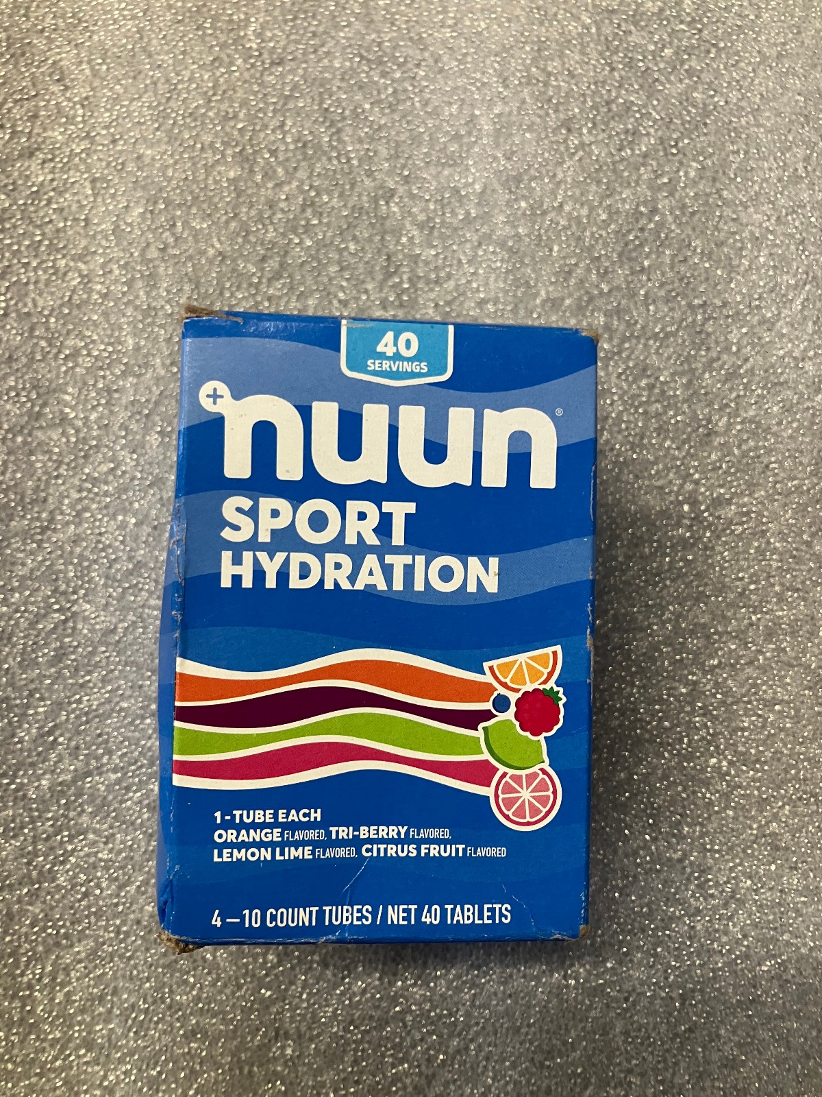 Nuun Sport Electrolyte Tablets, Gluten Free & Vegan, 40 Count Orange Tri Berry