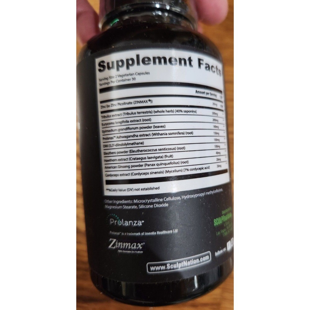 1bottse TEST Sculptnation Max BOOST , Testosterone Build Muscle Men 60 CAPSULES